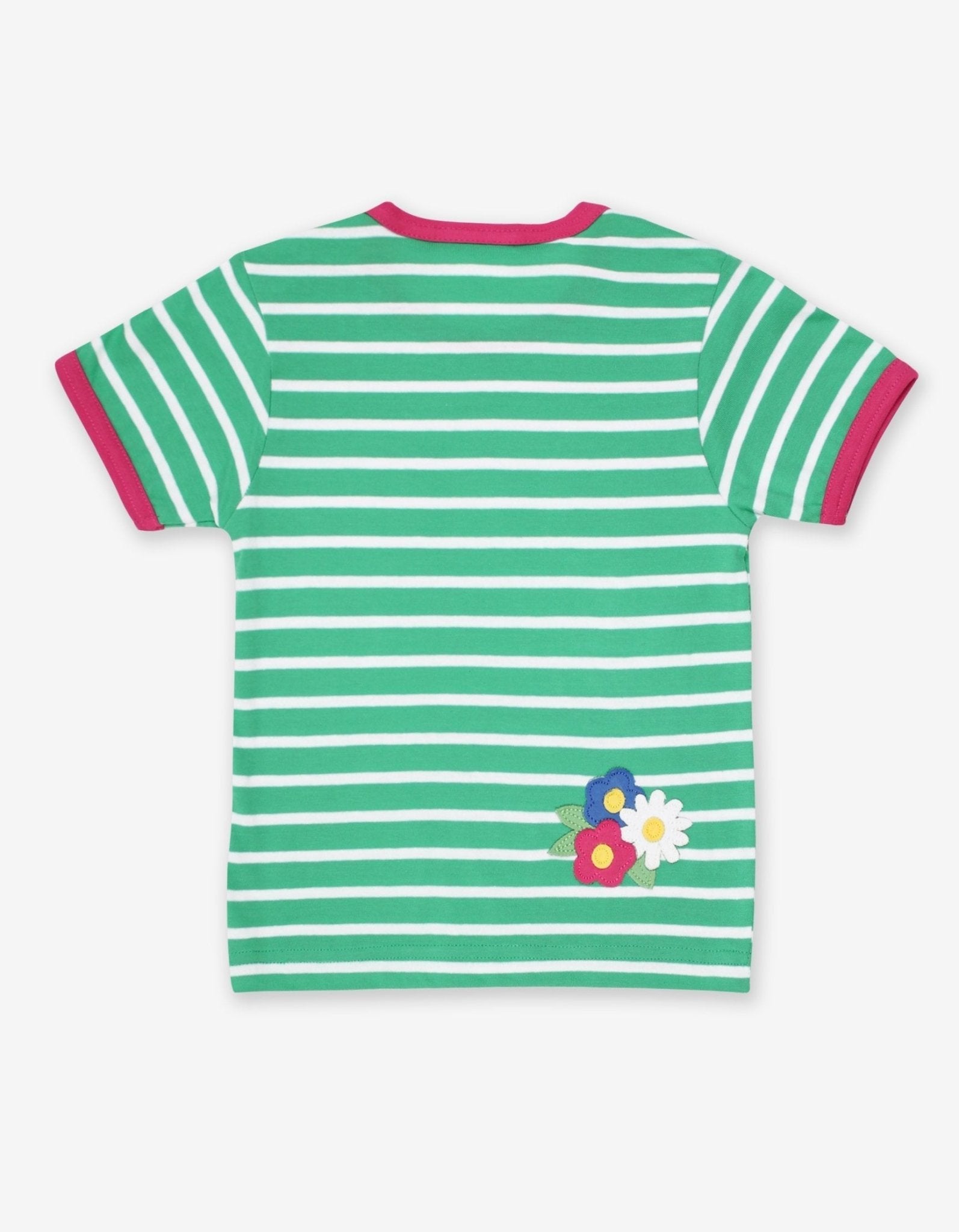 Toby Tiger Organic Applique Short-Sleeved T-Shirt - Pig