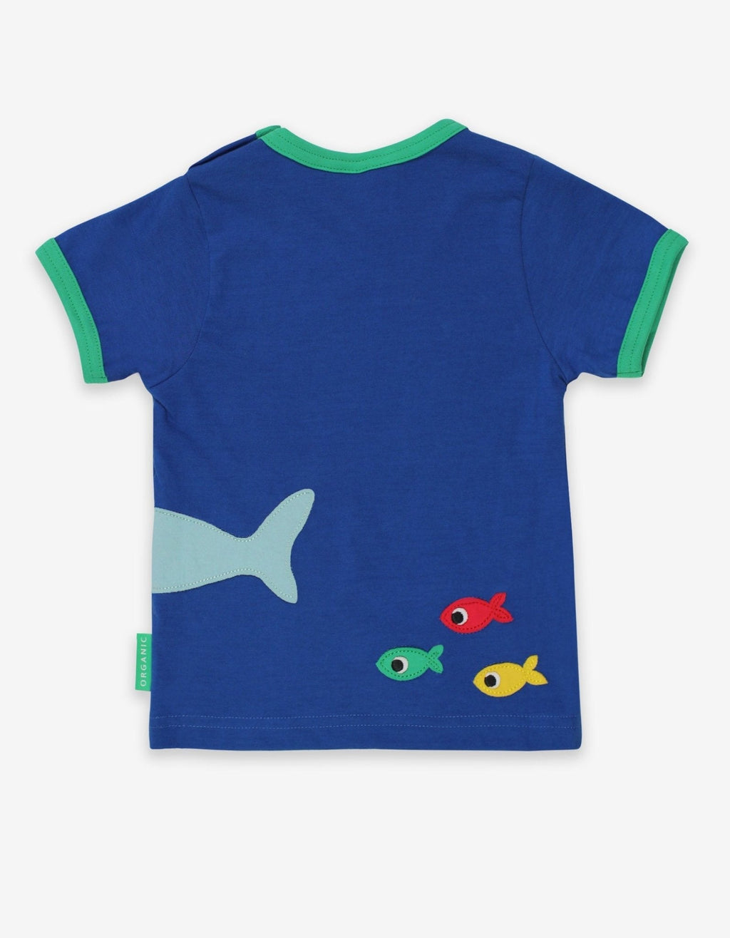 Toby Tiger Organic Applique Short-Sleeved T-Shirt - Shark
