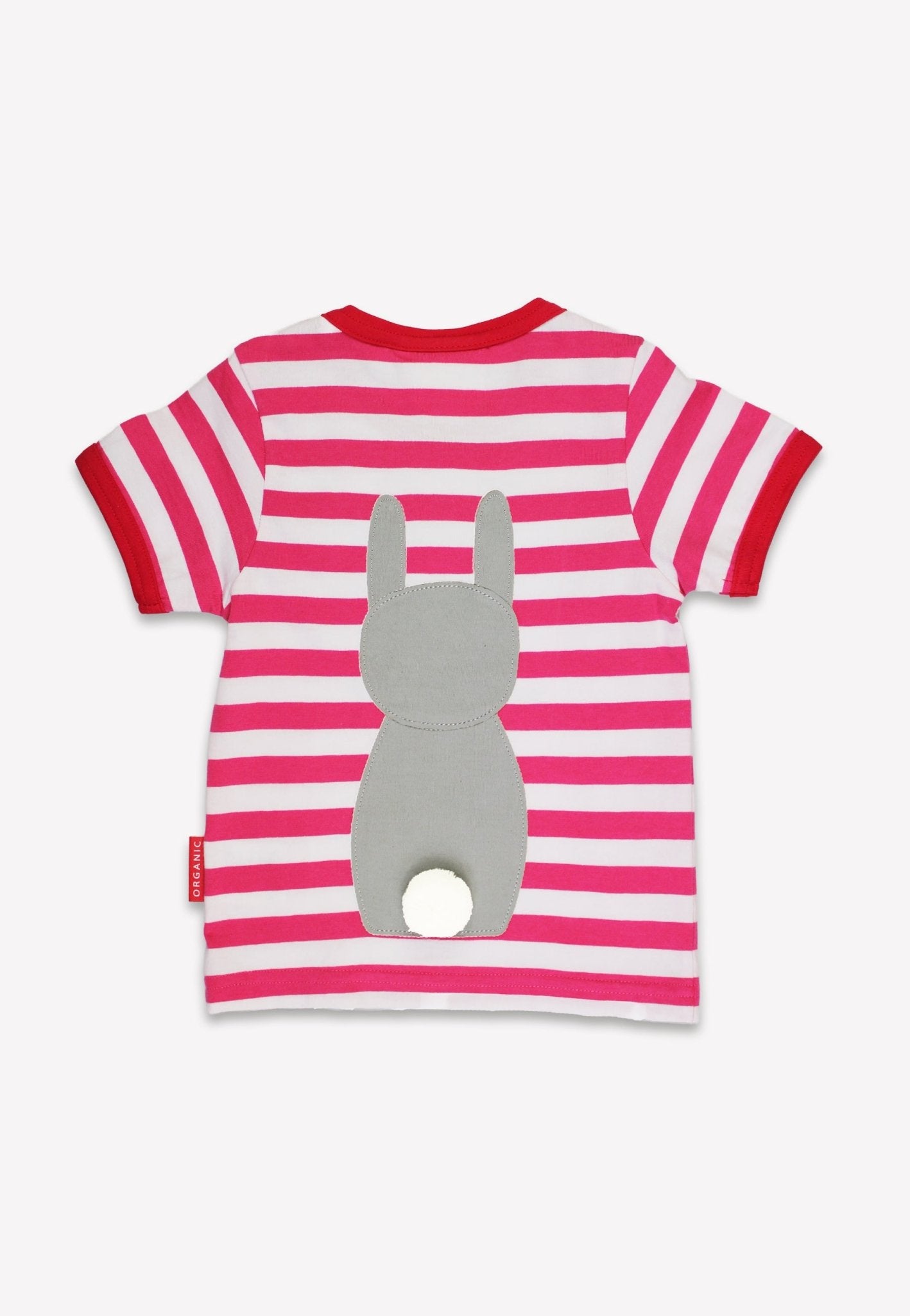 Toby Tiger Organic Applique Short-Sleeved T-Shirt - Bunny