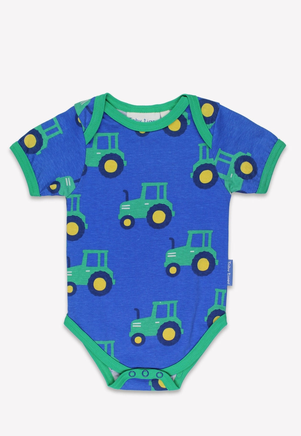 Toby Tiger Organic Print Baby Bodysuit - Hillside Tractor