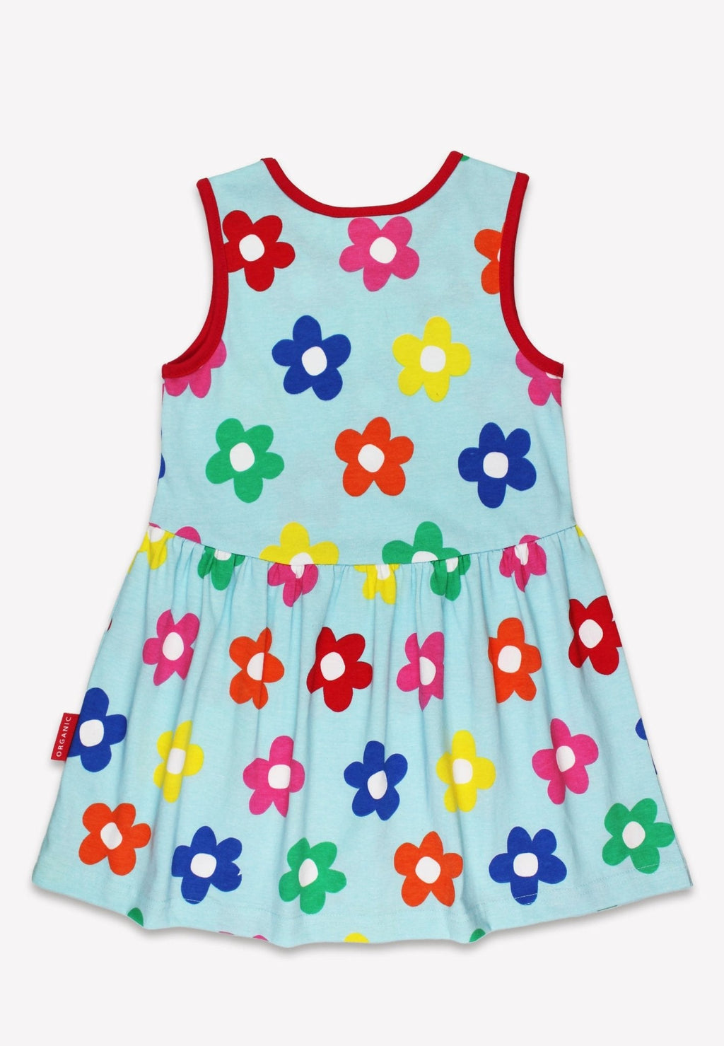 Toby Tiger Organic Summer Dress - Rainbow Bloom Print