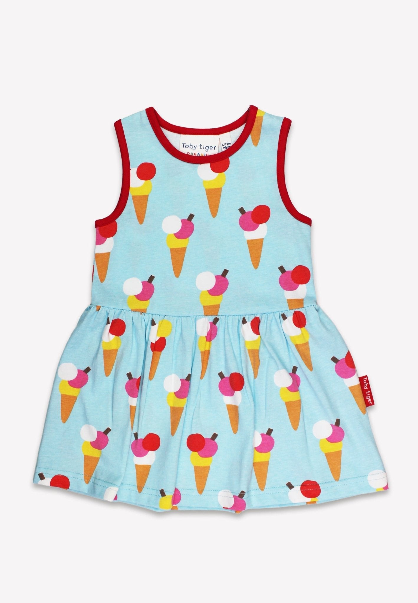 Toby Tiger Organic Summer Dress - Ice Cream Cones