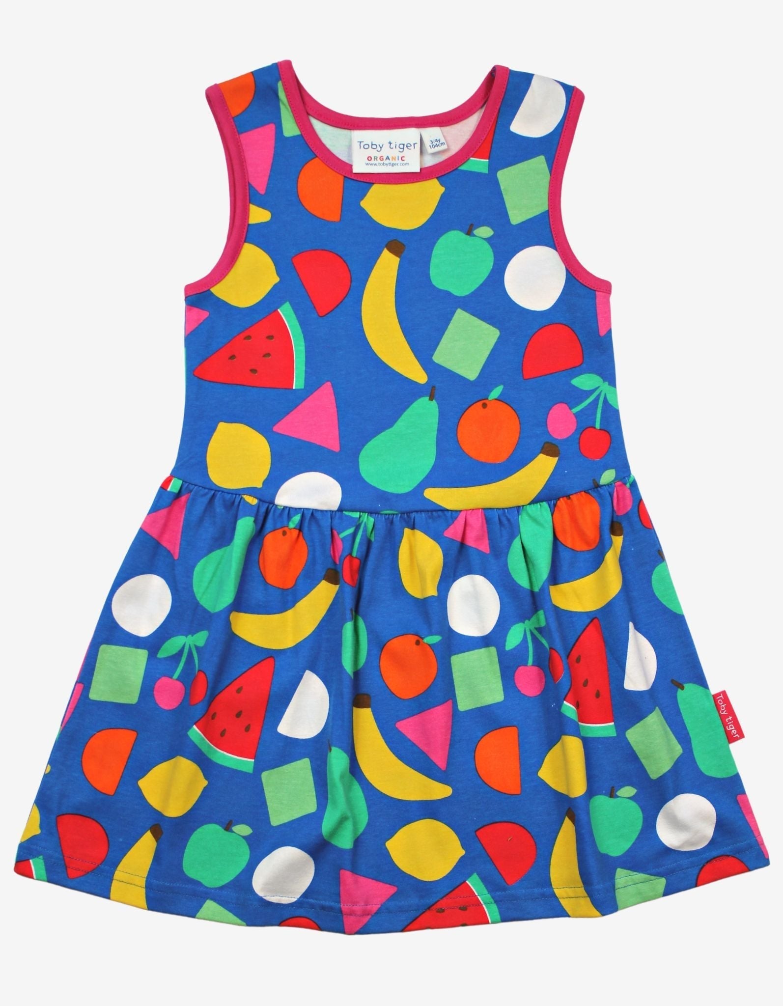 Toby Tiger Organic Summer Dress - Fruit Print
