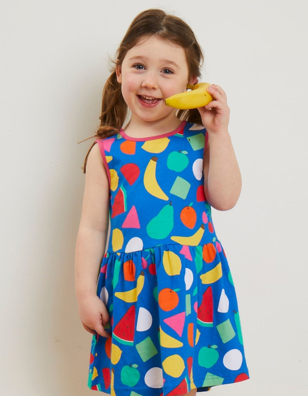 Toby Tiger Organic Summer Dress - Fruit Print