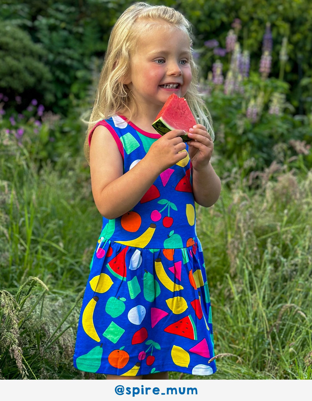 Toby Tiger Organic Summer Dress - Fruit Print