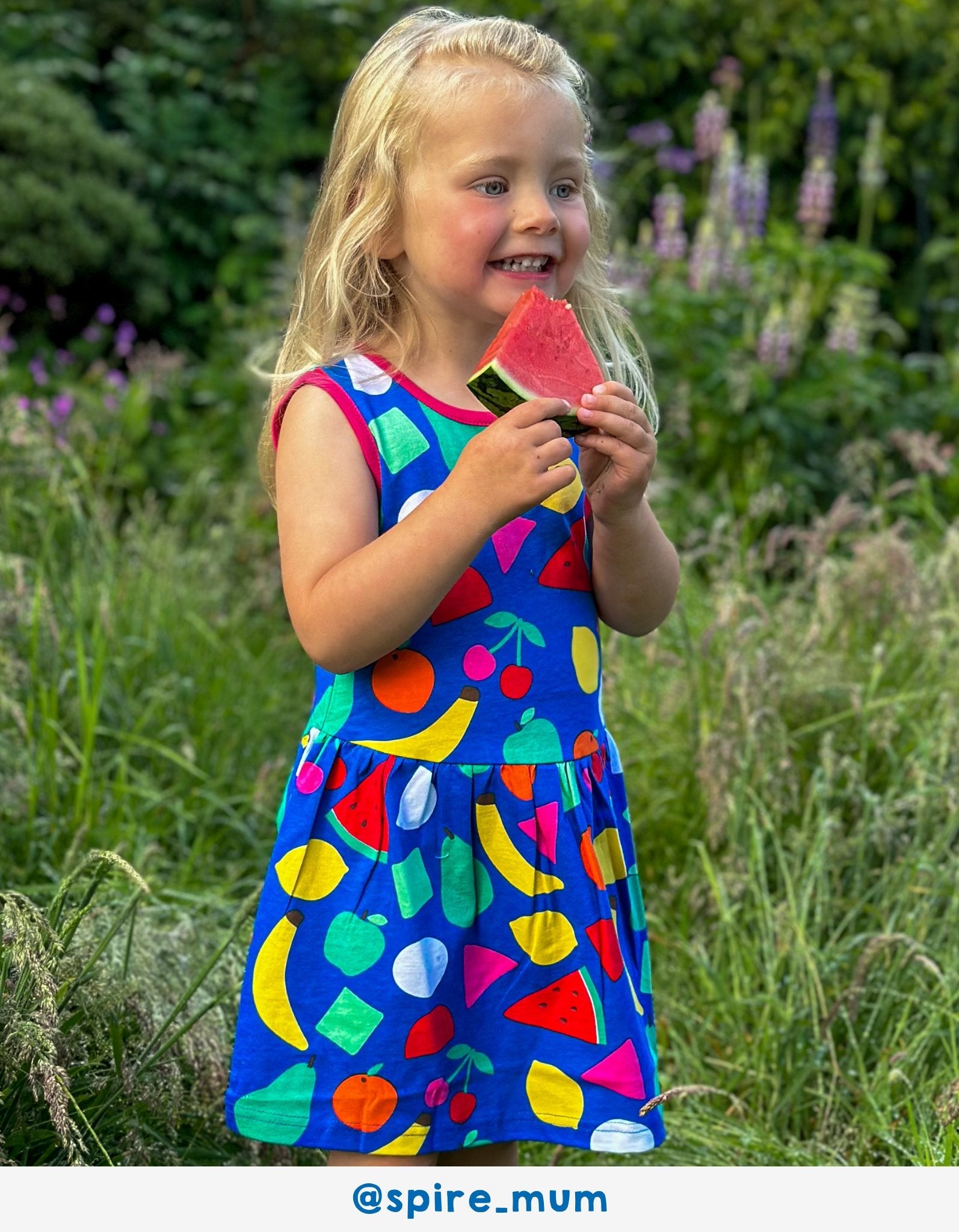 Toby Tiger Organic Summer Dress - Fruit Print