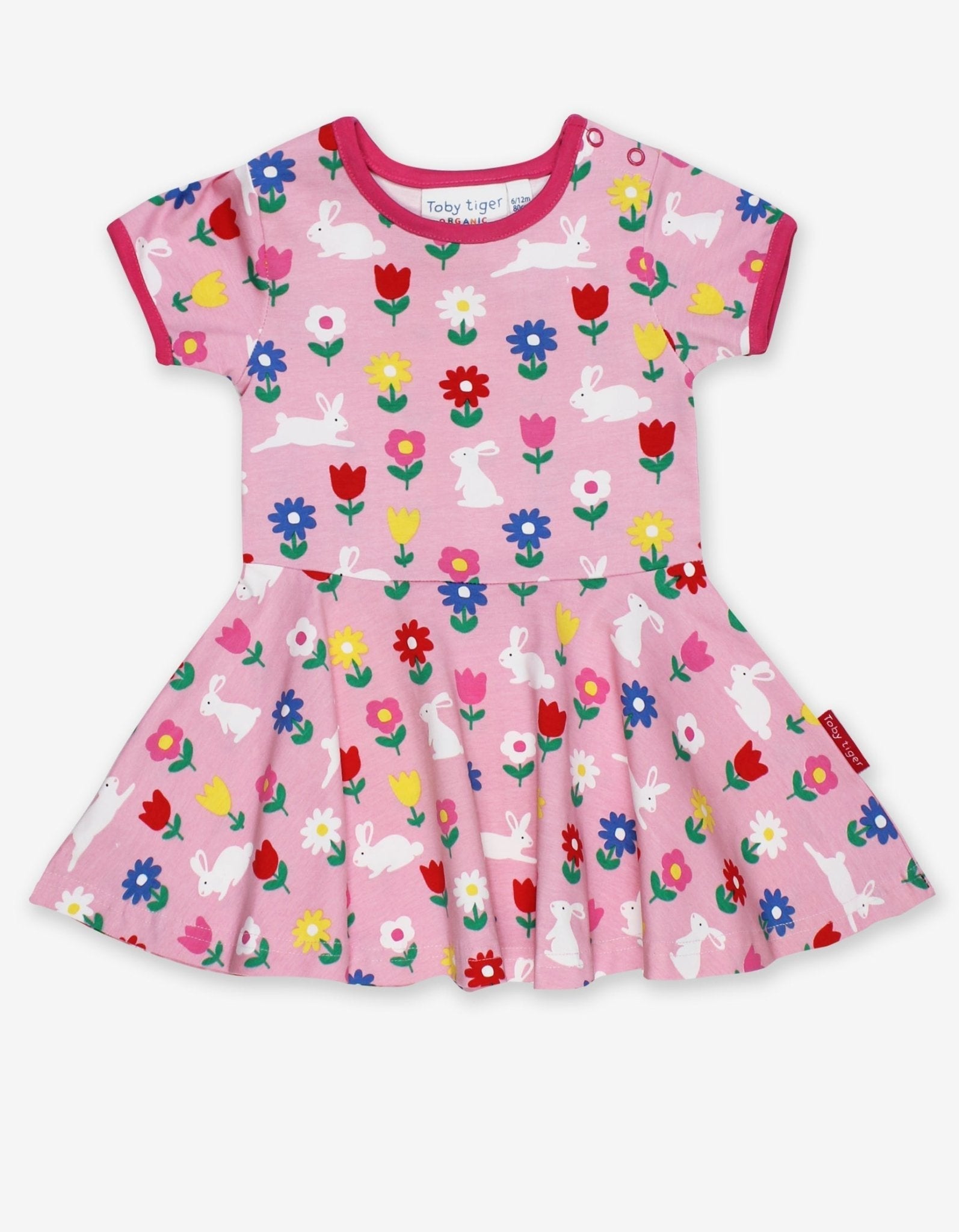 Toby Tiger Organic Skater Dress - Bunny Print