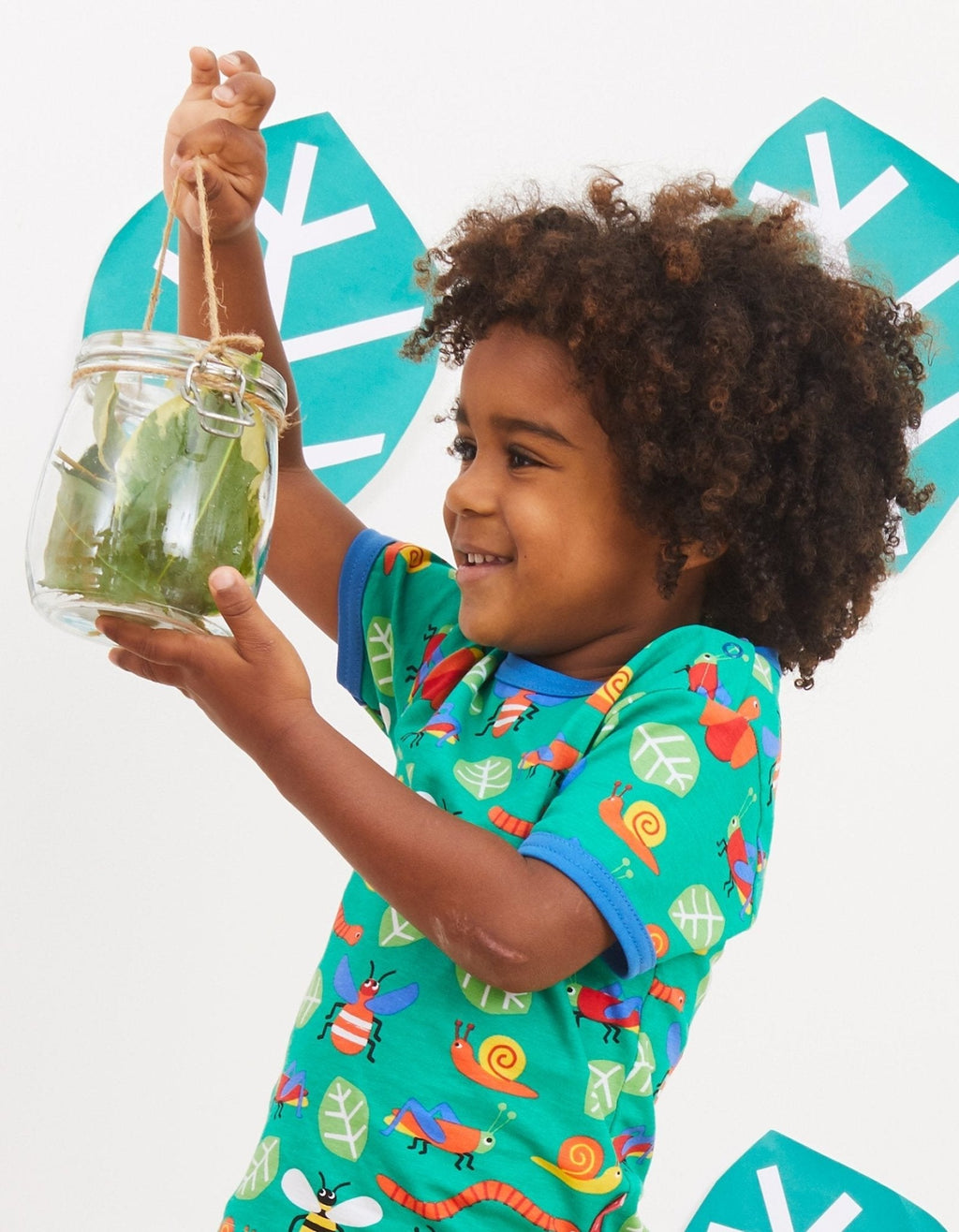 Toby Tiger Organic Short-Sleeved T-Shirt - Bug Print