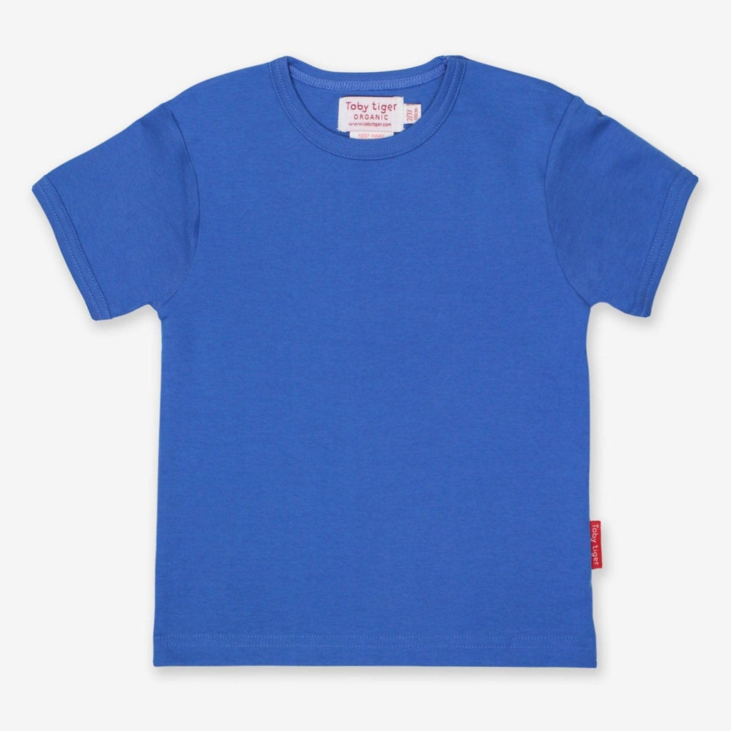 Toby Tiger Organic Basic Short-Sleeved T-Shirt - Blue