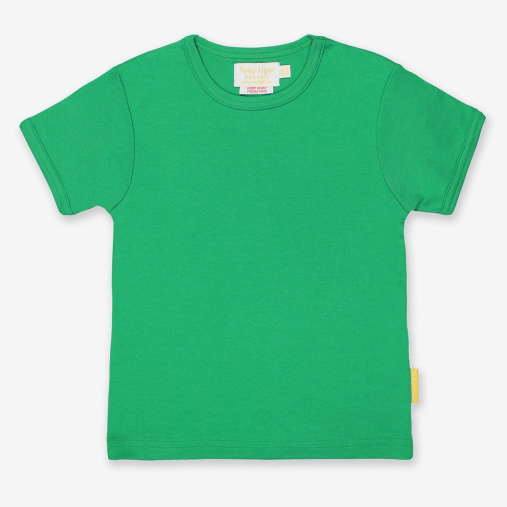Toby Tiger Organic Basic Short-Sleeved T-Shirt - Green