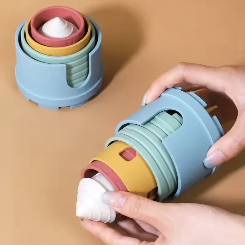 Stack & Spin - Silicone Stacking Cups & Silicone Spinner Gift Set - Baby&More