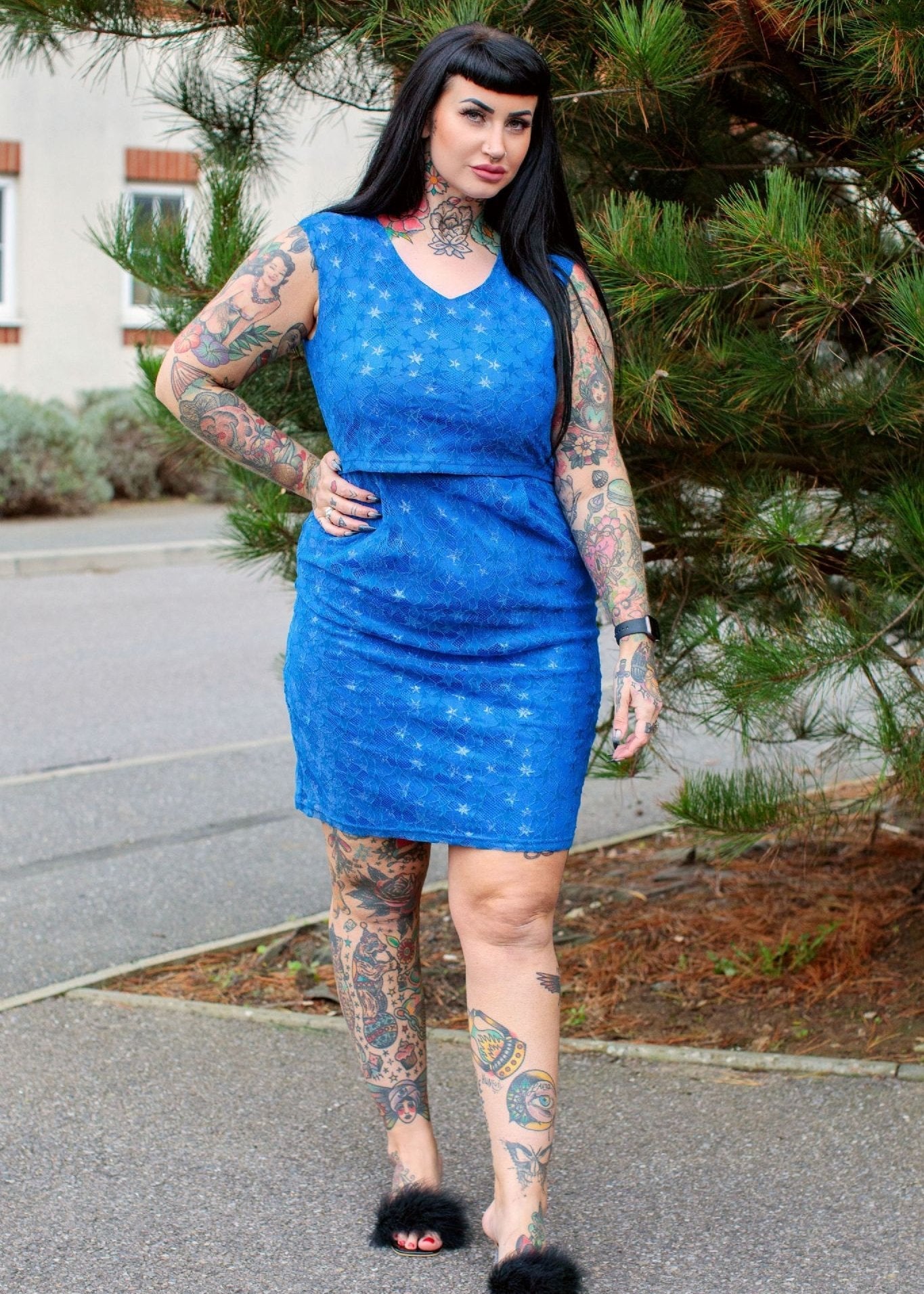The Breastfeeding Occasion Blue Star Dress