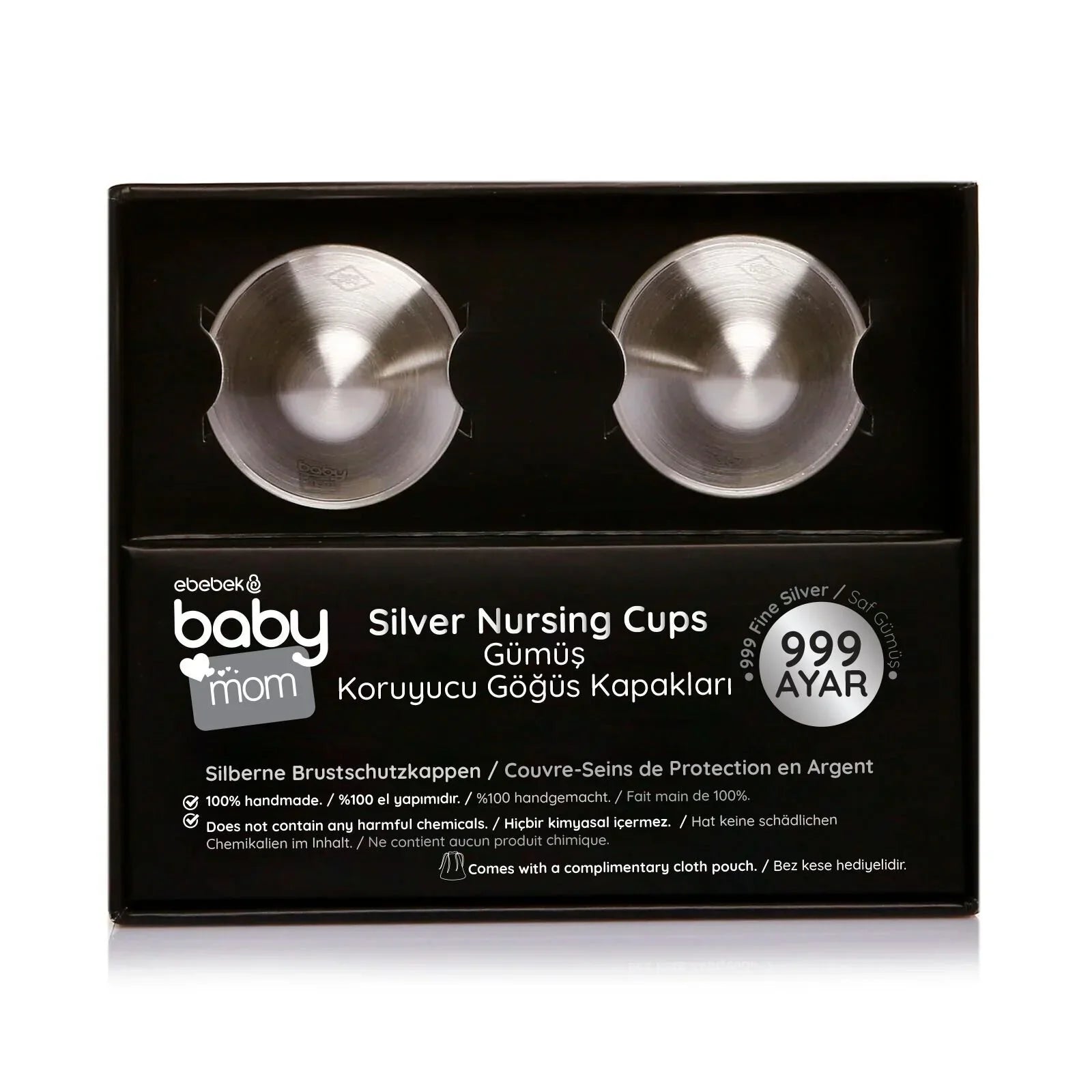 Sterling Silver Nipple Shield Covers / Nipple Cups - 2 Pack - Baby&More