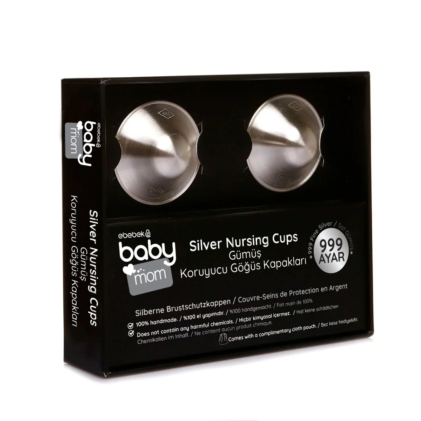 Sterling Silver Nipple Shield Covers / Nipple Cups - 2 Pack - Baby&More