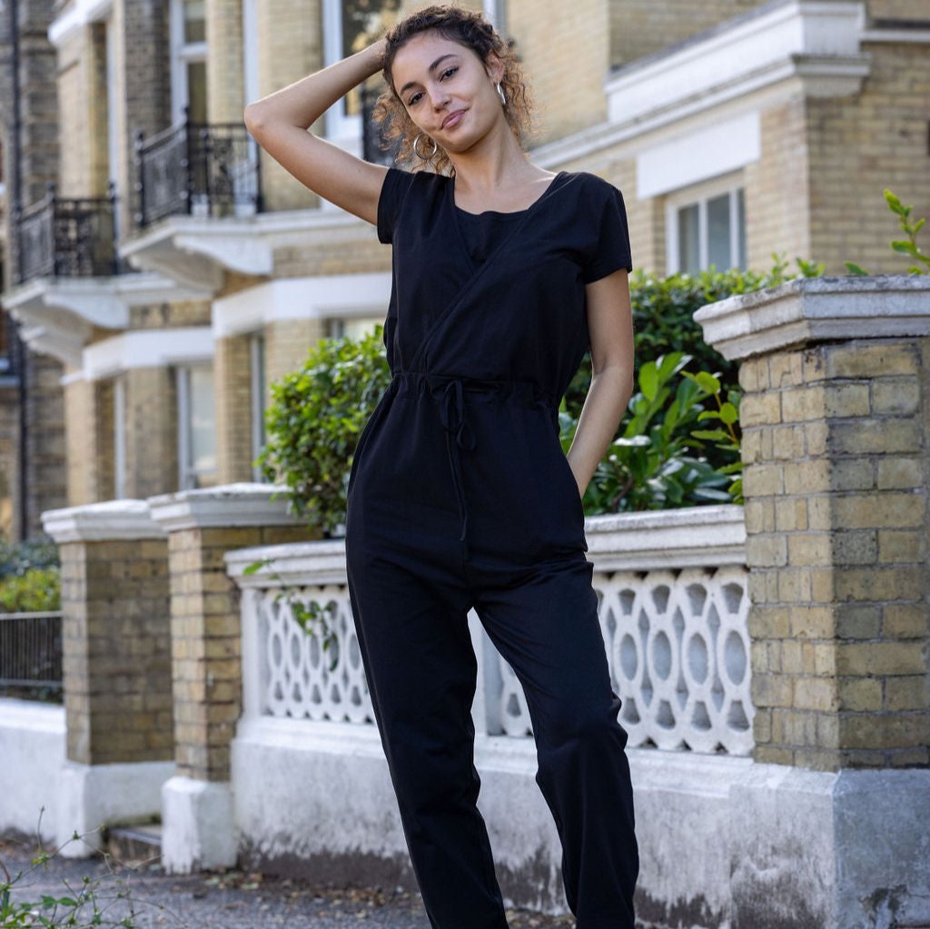 The Breastfeeding Jumpsuit - Classic Black