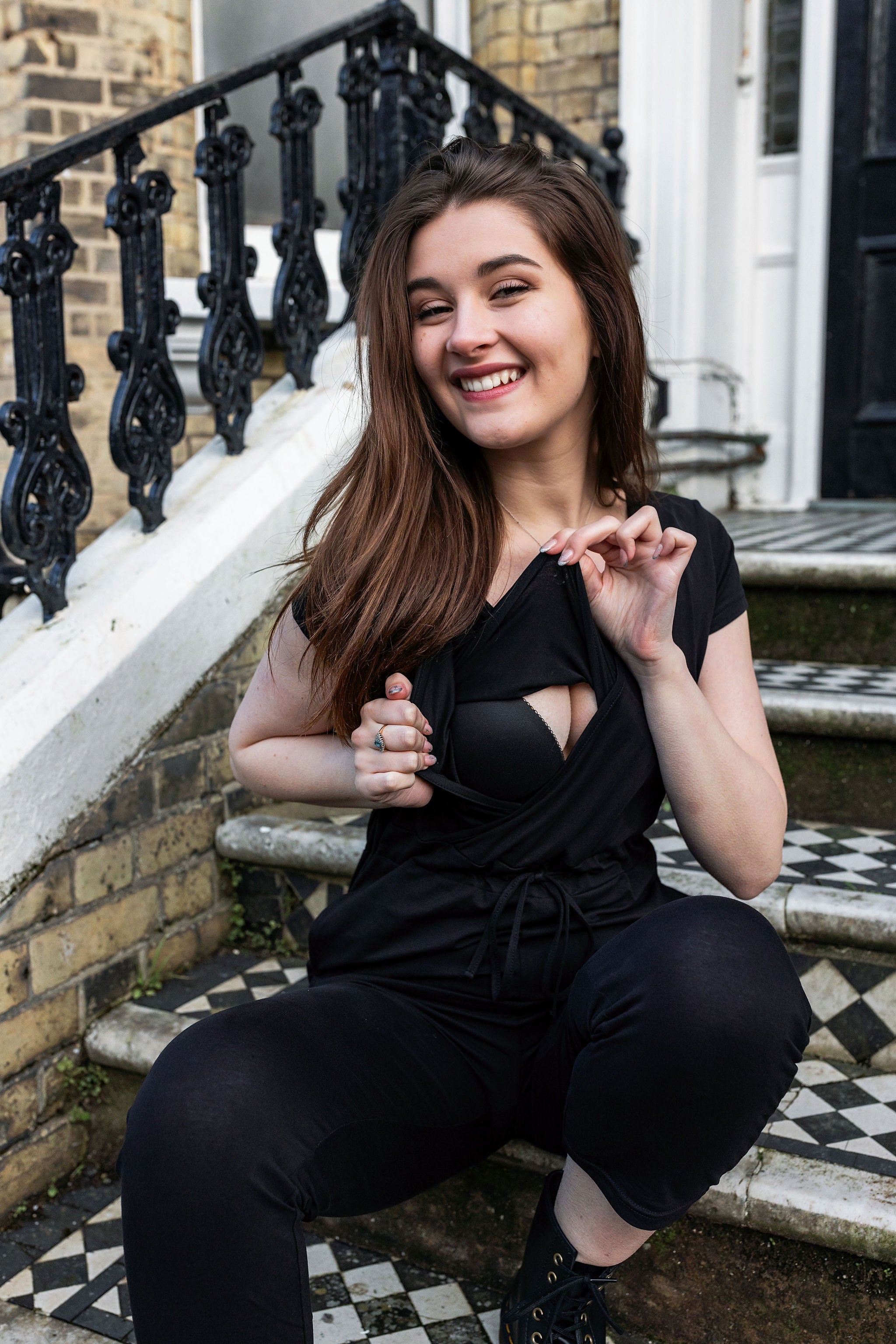 The Breastfeeding Jumpsuit - Classic Black