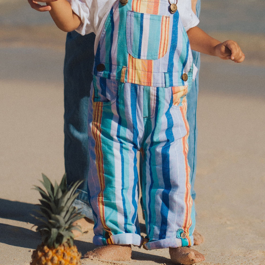 Dotty Dungarees Cotton Dungarees - Kingfisher