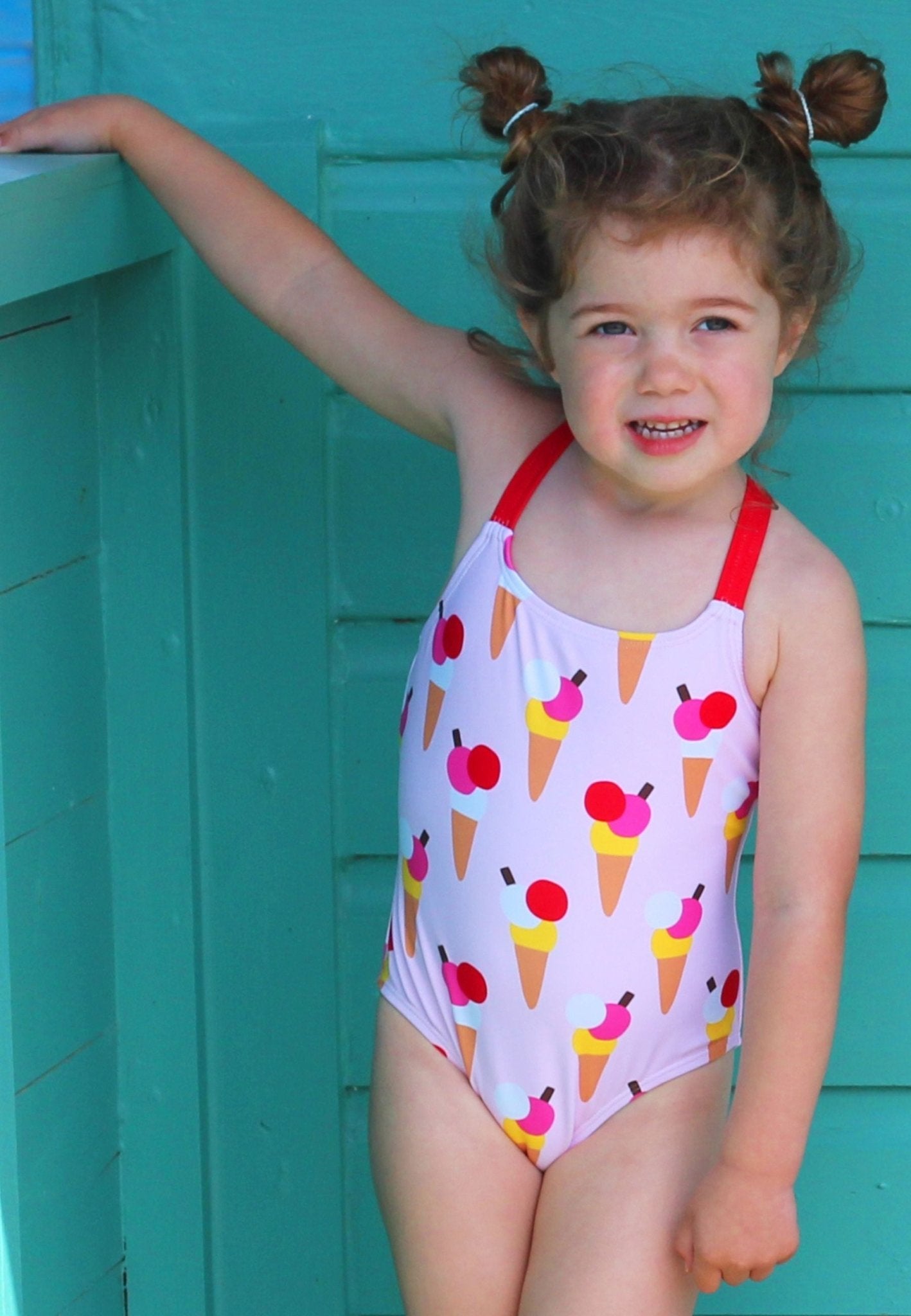 Kids' Swimsuit - Ice Cream Cones Print