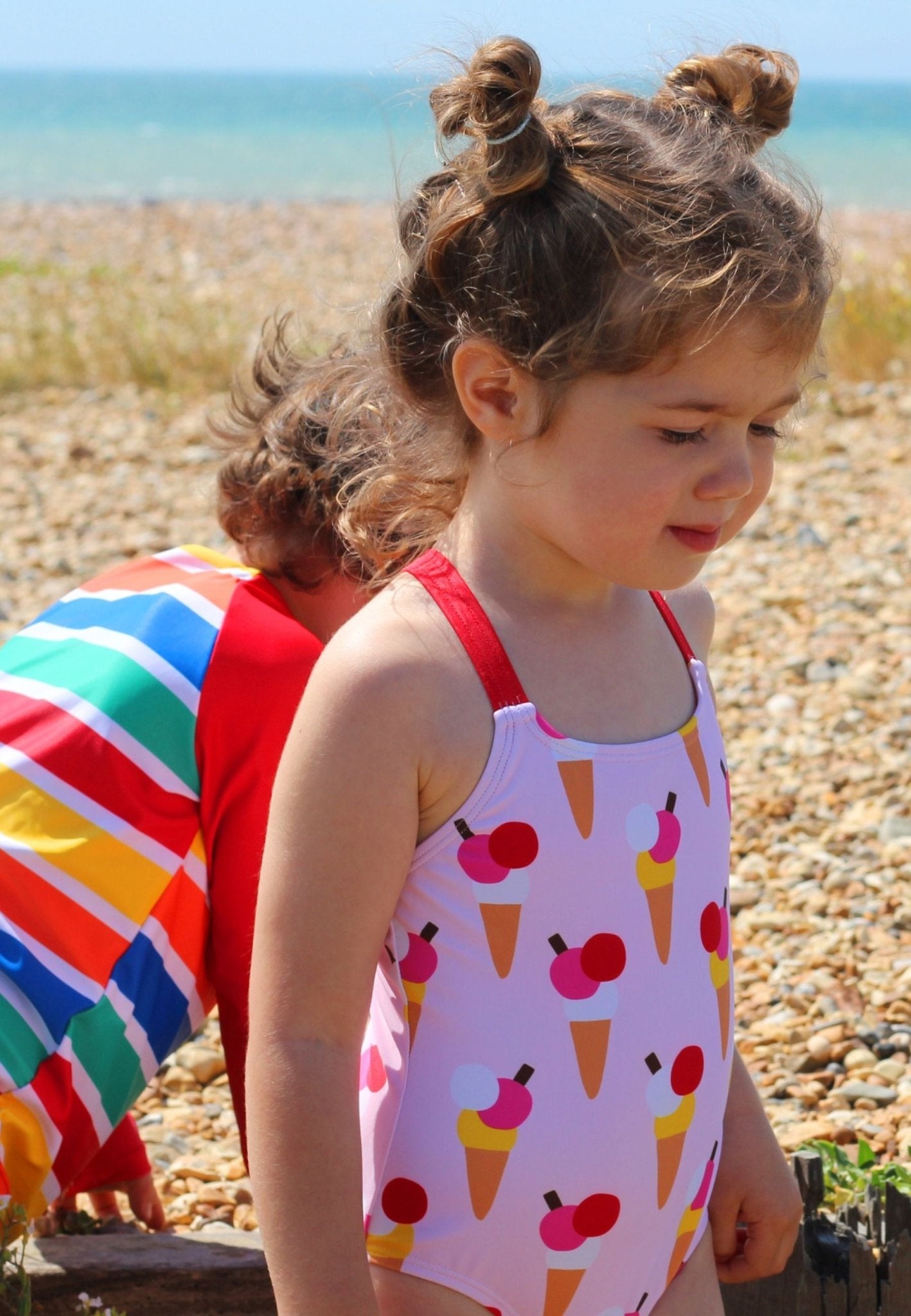 Kids' Swimsuit - Ice Cream Cones Print
