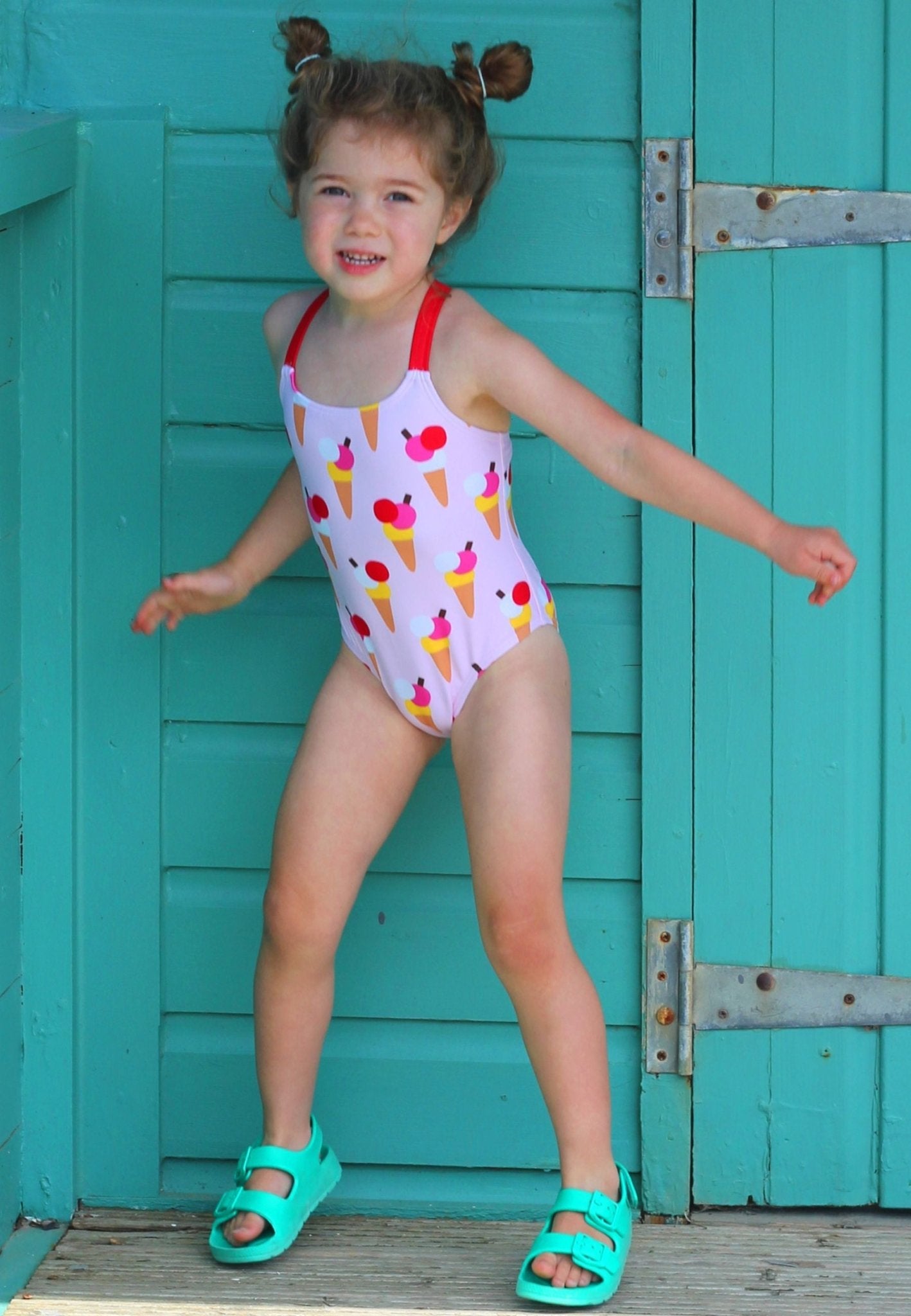 Kids' Swimsuit - Ice Cream Cones Print