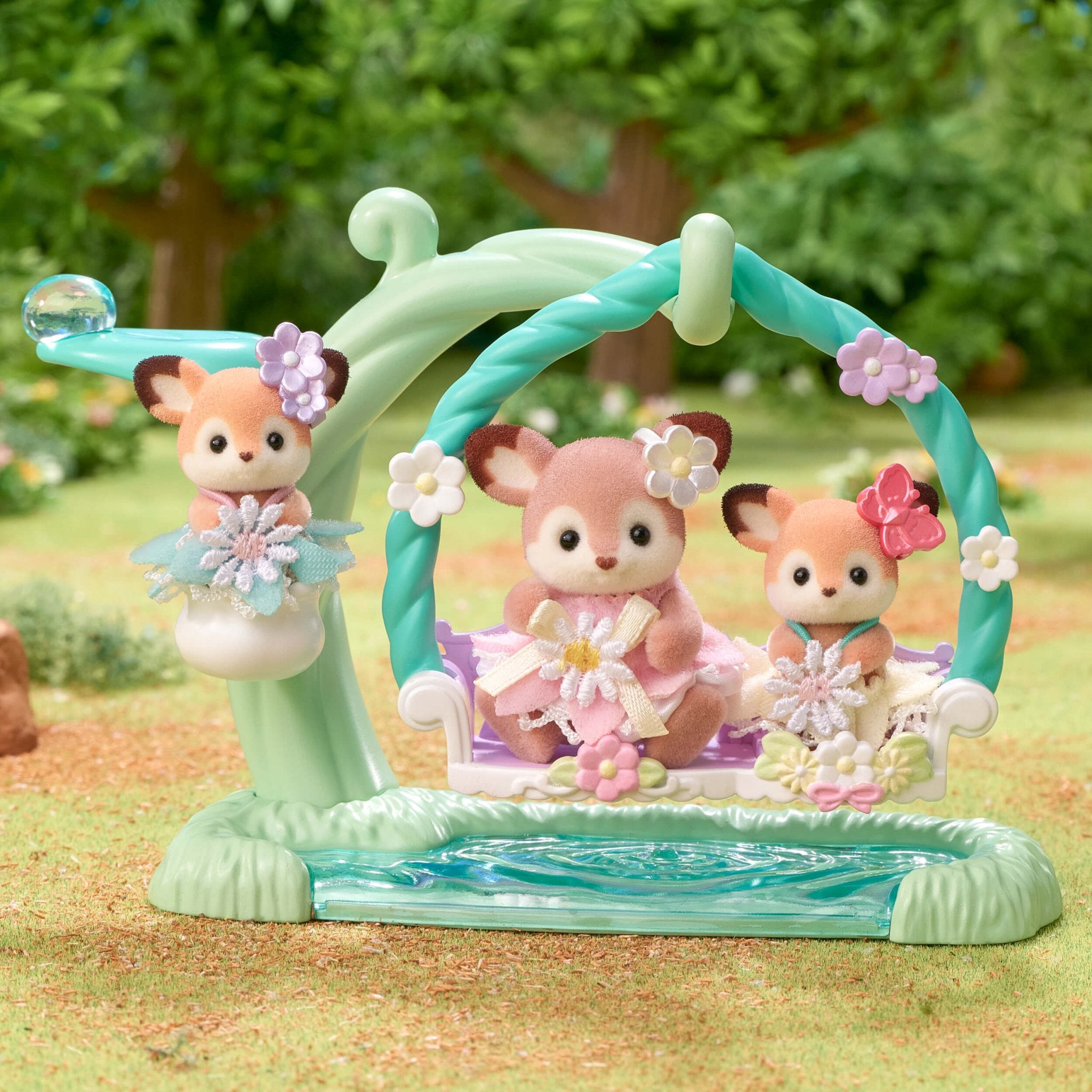 Sylvanian Families - Deer Babies Floral Swing Set - Baby&More