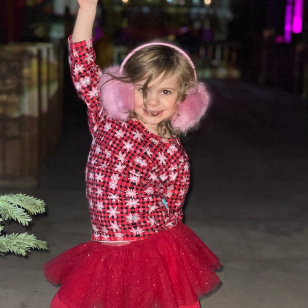 Milkymoon Tartan Snowflake Stylish Kid Top