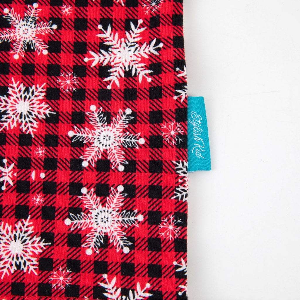 Milkymoon Tartan Snowflake Stylish Kid Top