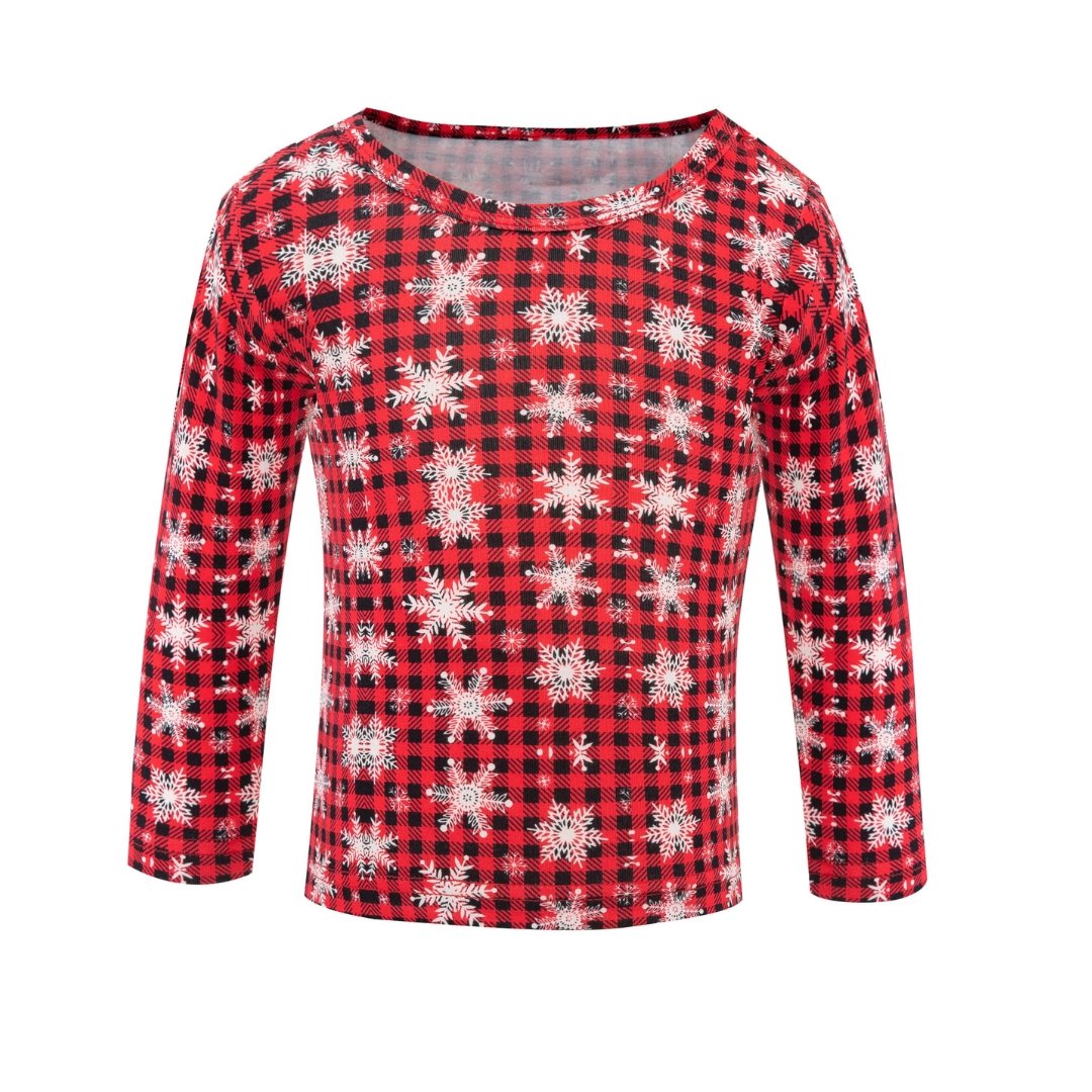 Milkymoon Tartan Snowflake Stylish Kid Top