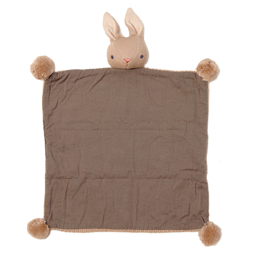 ThreadBear Design Baby Threads Taupe Bunny Comforter