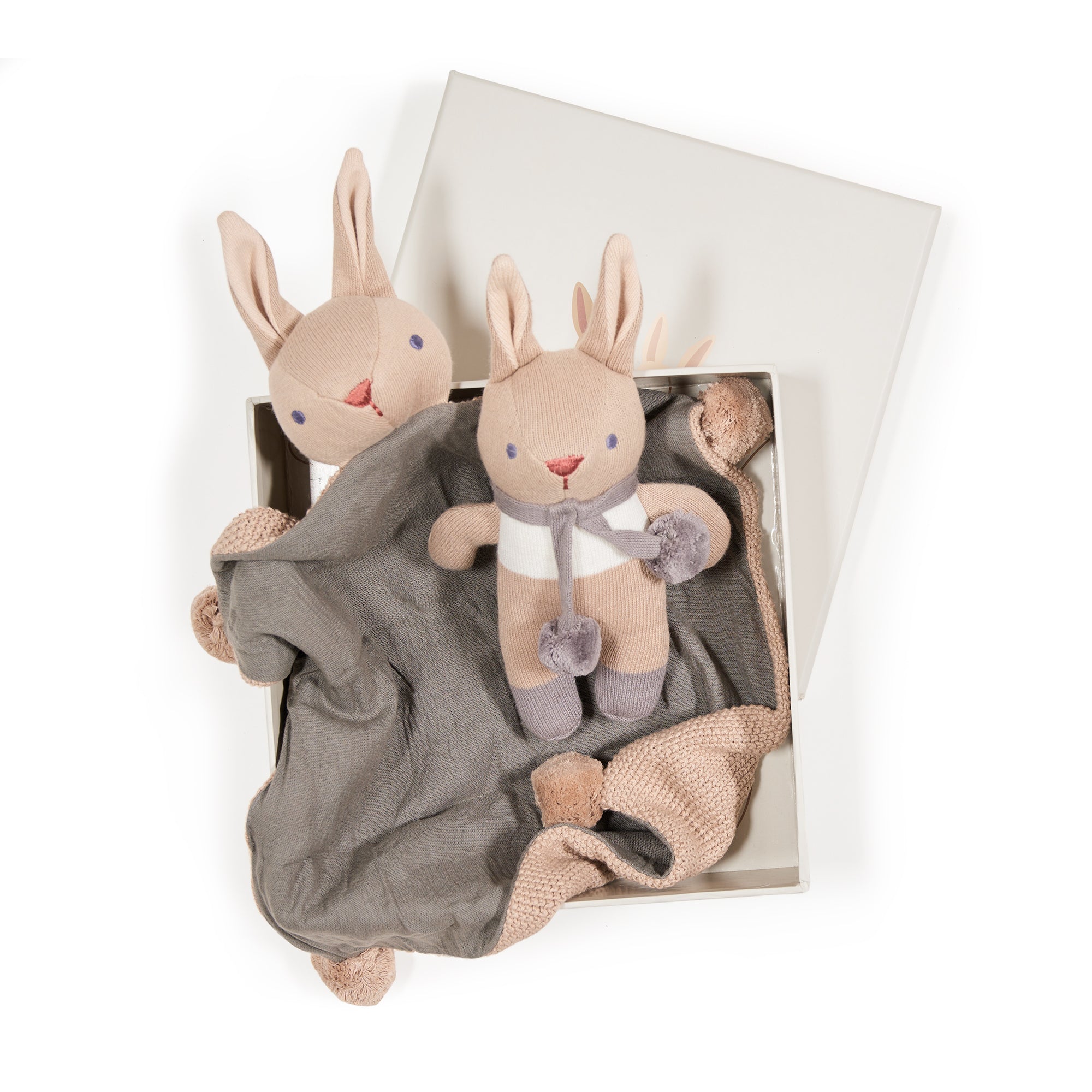 ThreadBear Design Baby Threads Taupe Bunny Gift Set