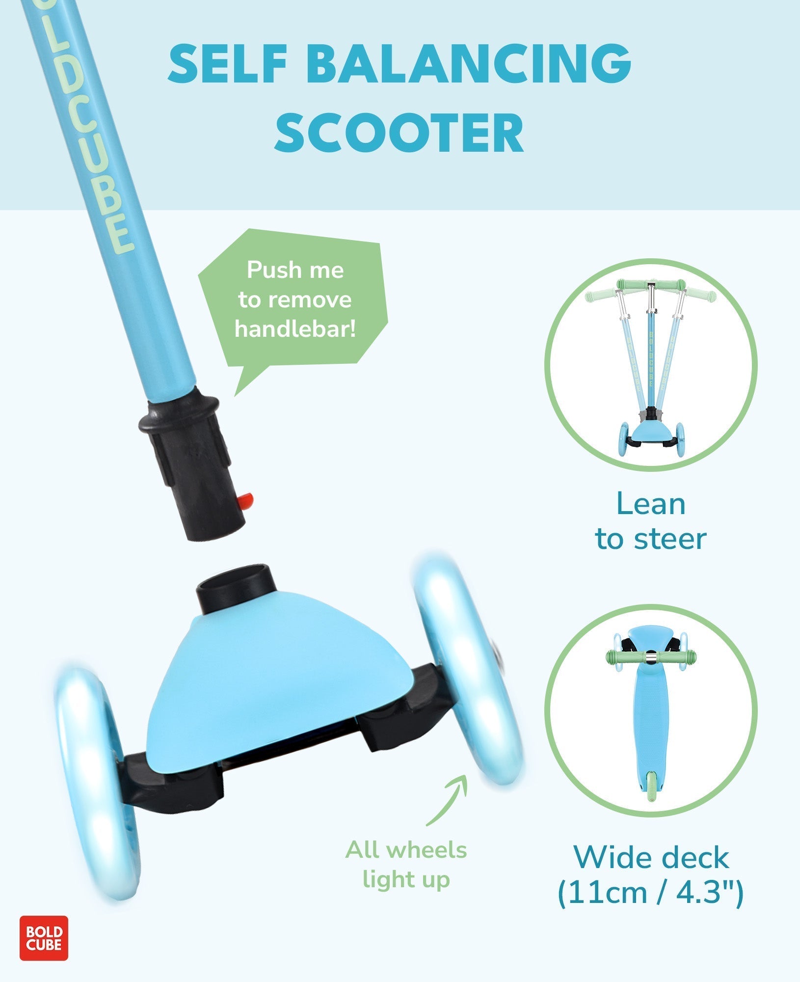 Teeny 3 Wheel Scooter - Blue & Green - Baby&More