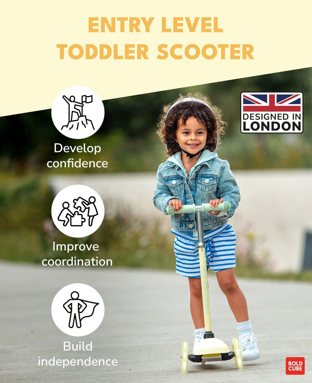 Teeny 3 Wheel Scooter - Lemon Yellow - Baby&More