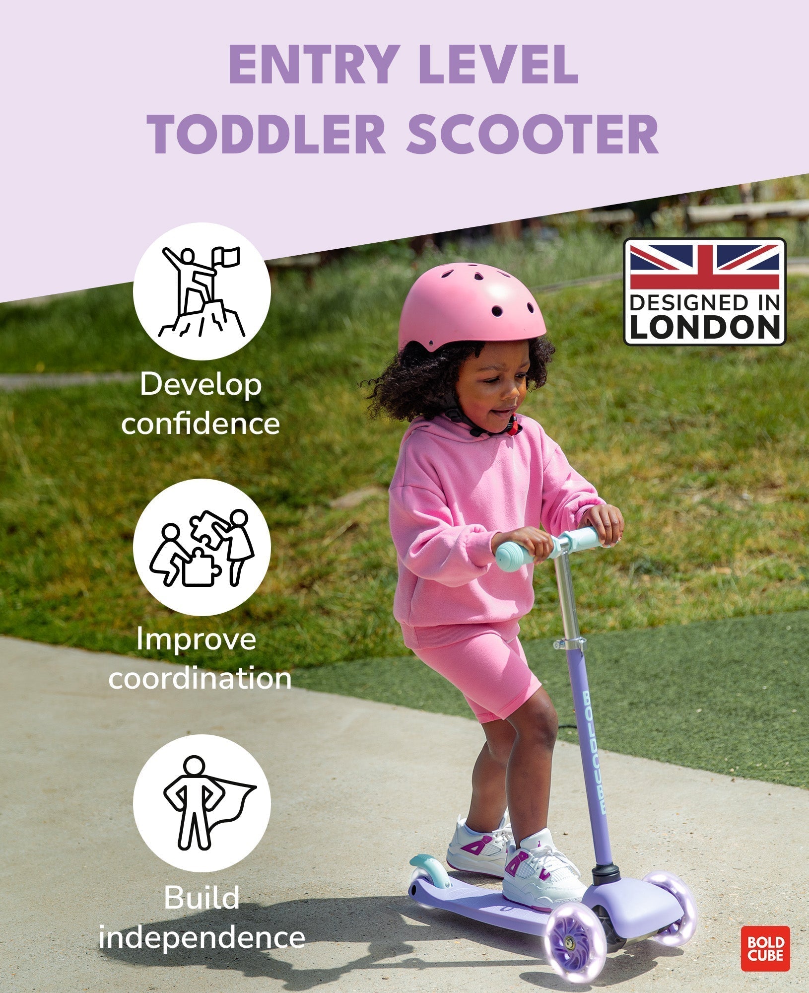 Teeny 3 Wheel Scooter - Lilac - Baby&More