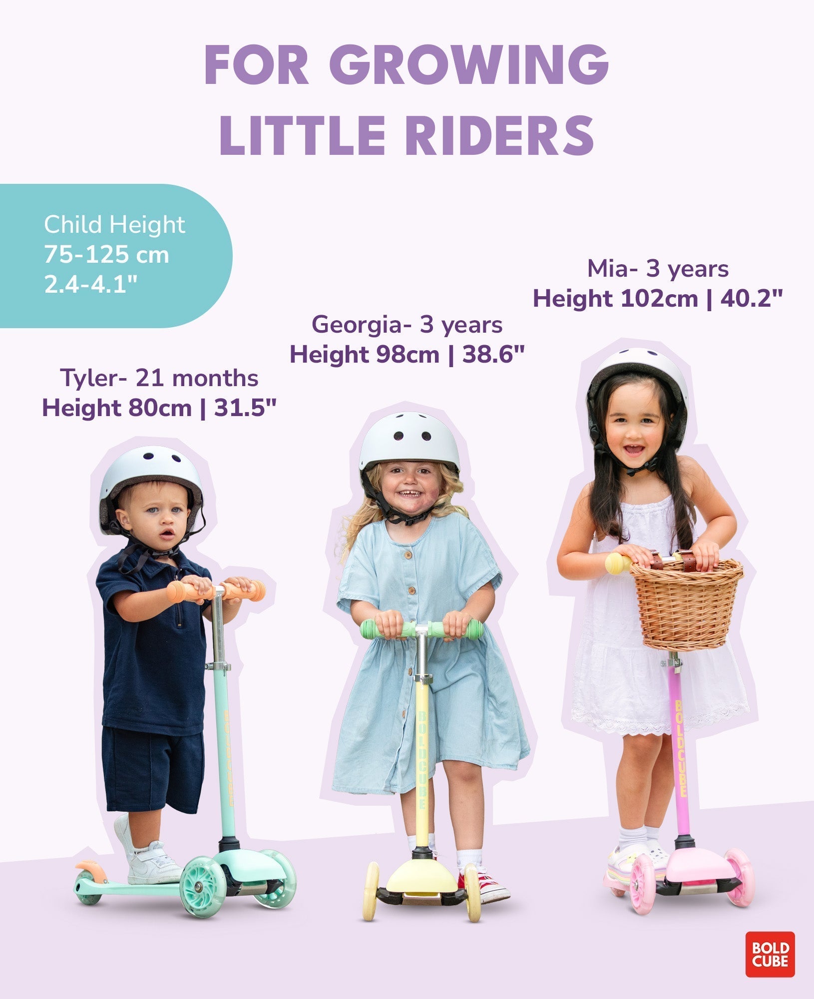 Teeny 3 Wheel Scooter - Lilac - Baby&More