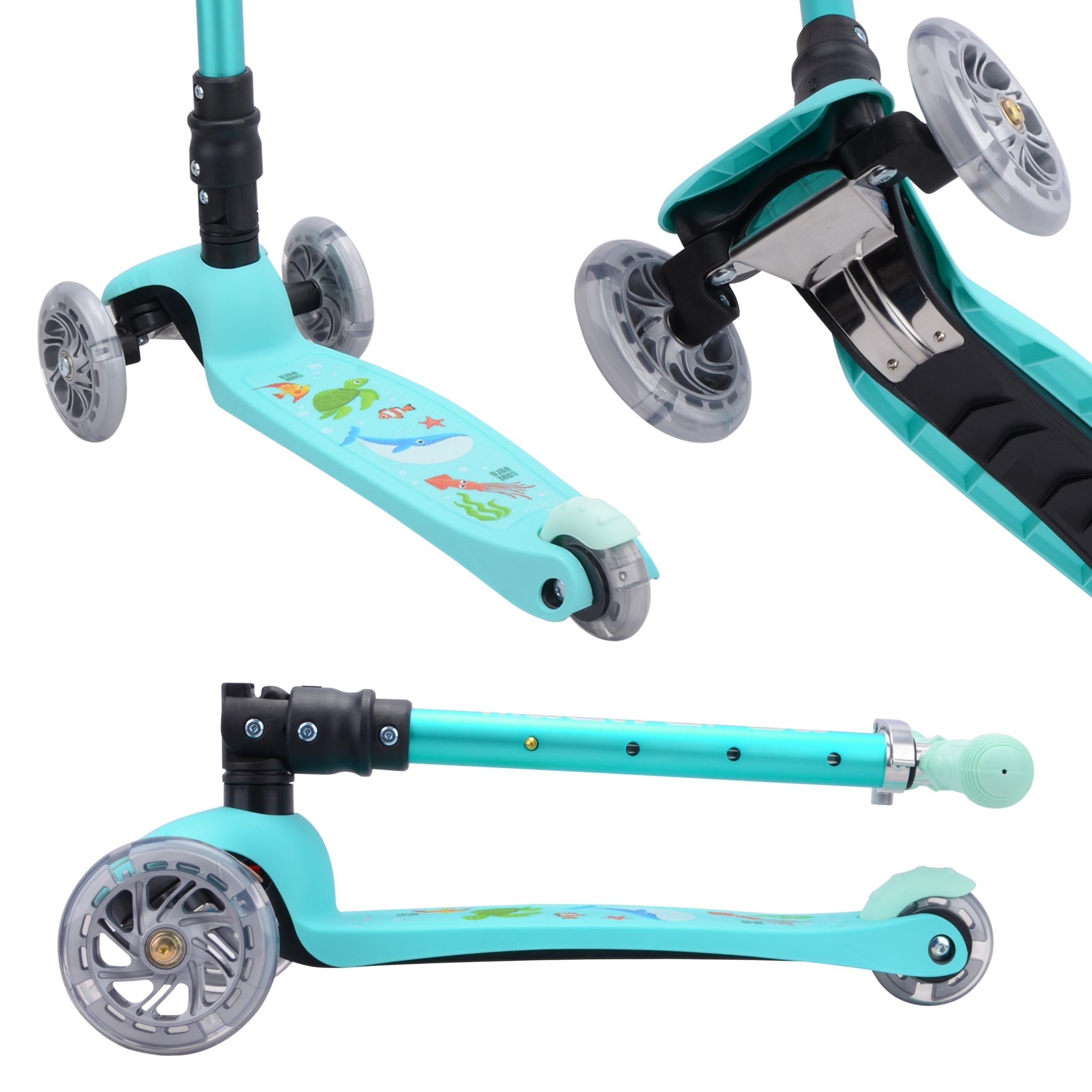 Teeny Fold 3 Wheel Scooter - Ocean - Baby&More