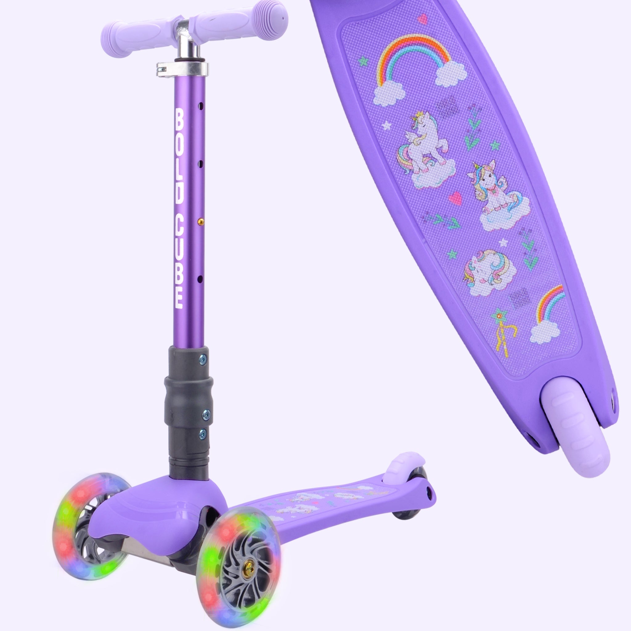 Teeny Fold 3 Wheel Scooter - Purple Unicorn - Baby&More