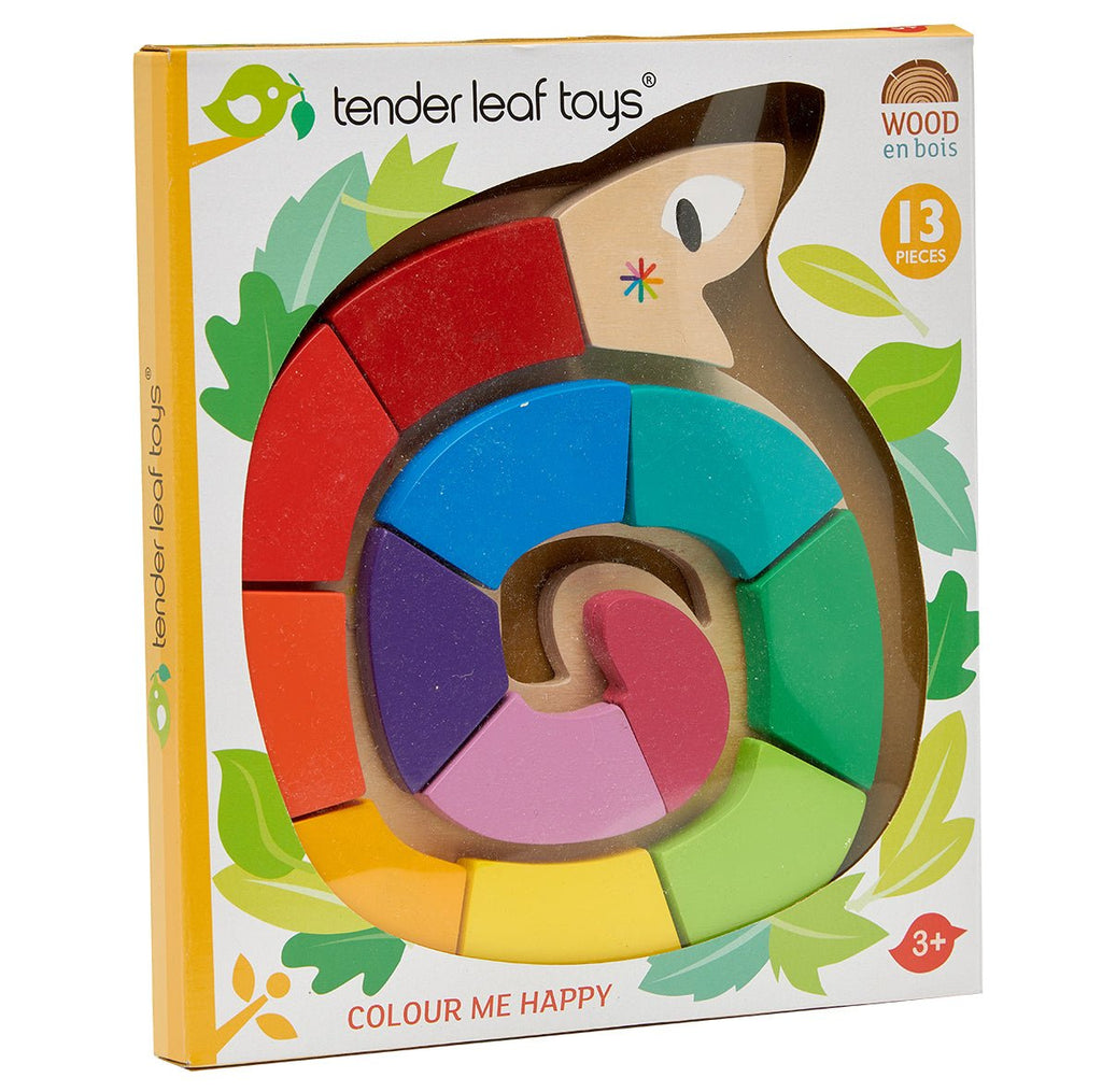 Tender Leaf Toys Colour Me Happy Wooden Snake Puzzle - Baby&More