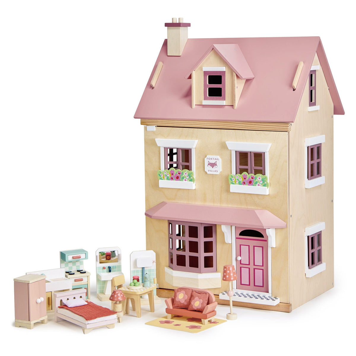 Tender Leaf Toys Foxtail Villa Dolls House with Furniture - Baby&More