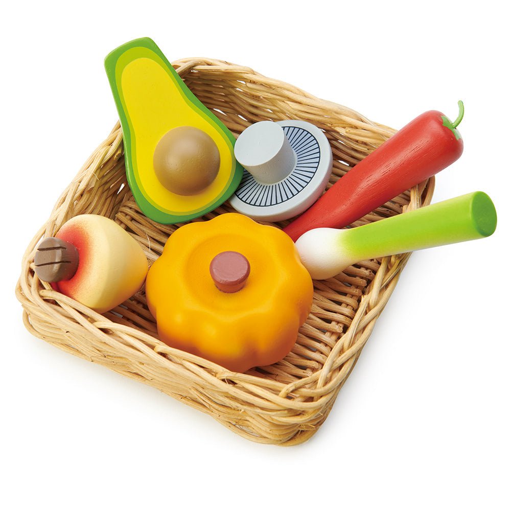 Tender Leaf Toys Wooden Veggies with Basket - Baby&More