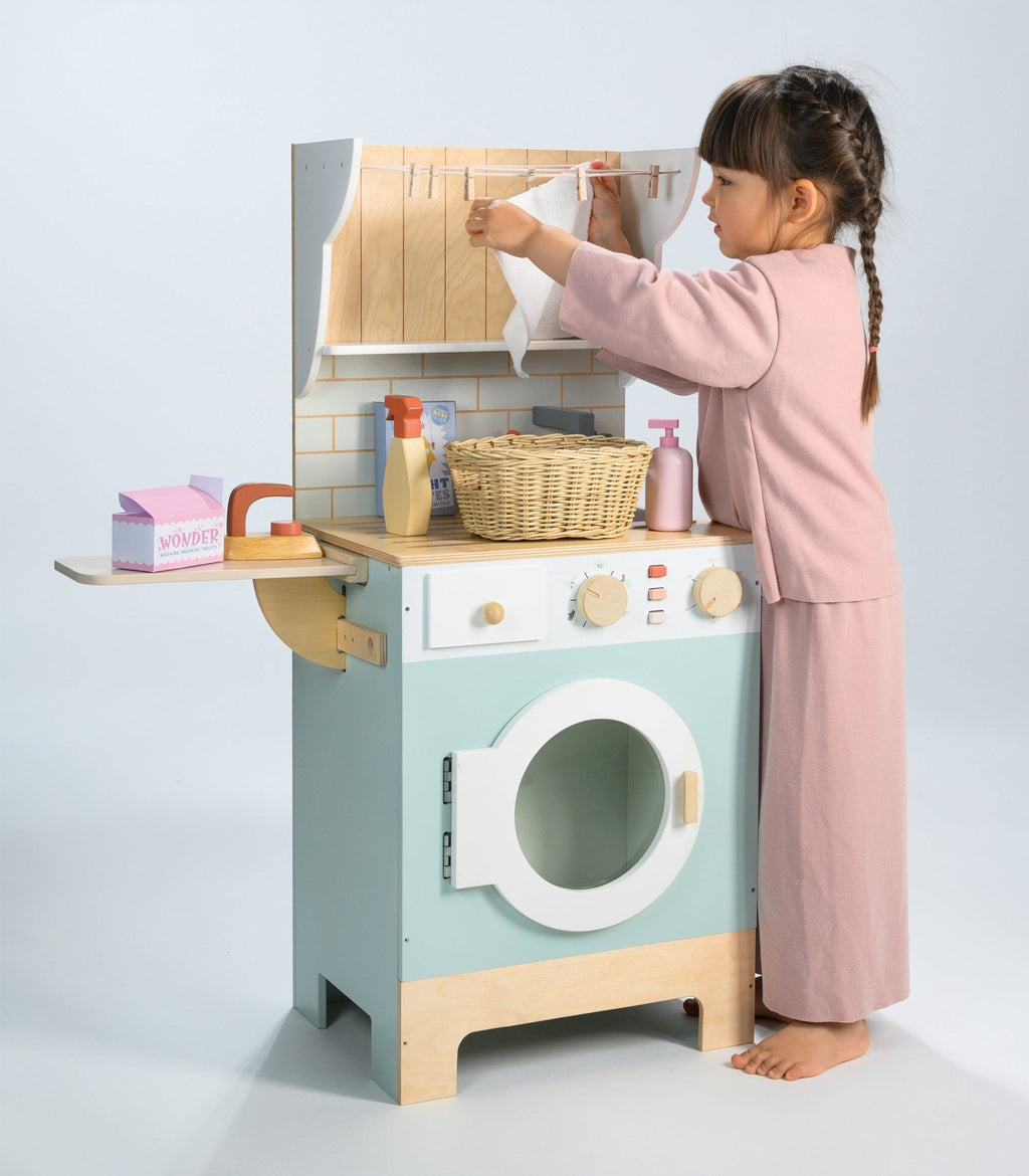 Tender Leaf Wooden Laundrette / Washing Machine & Accessories - Baby&More