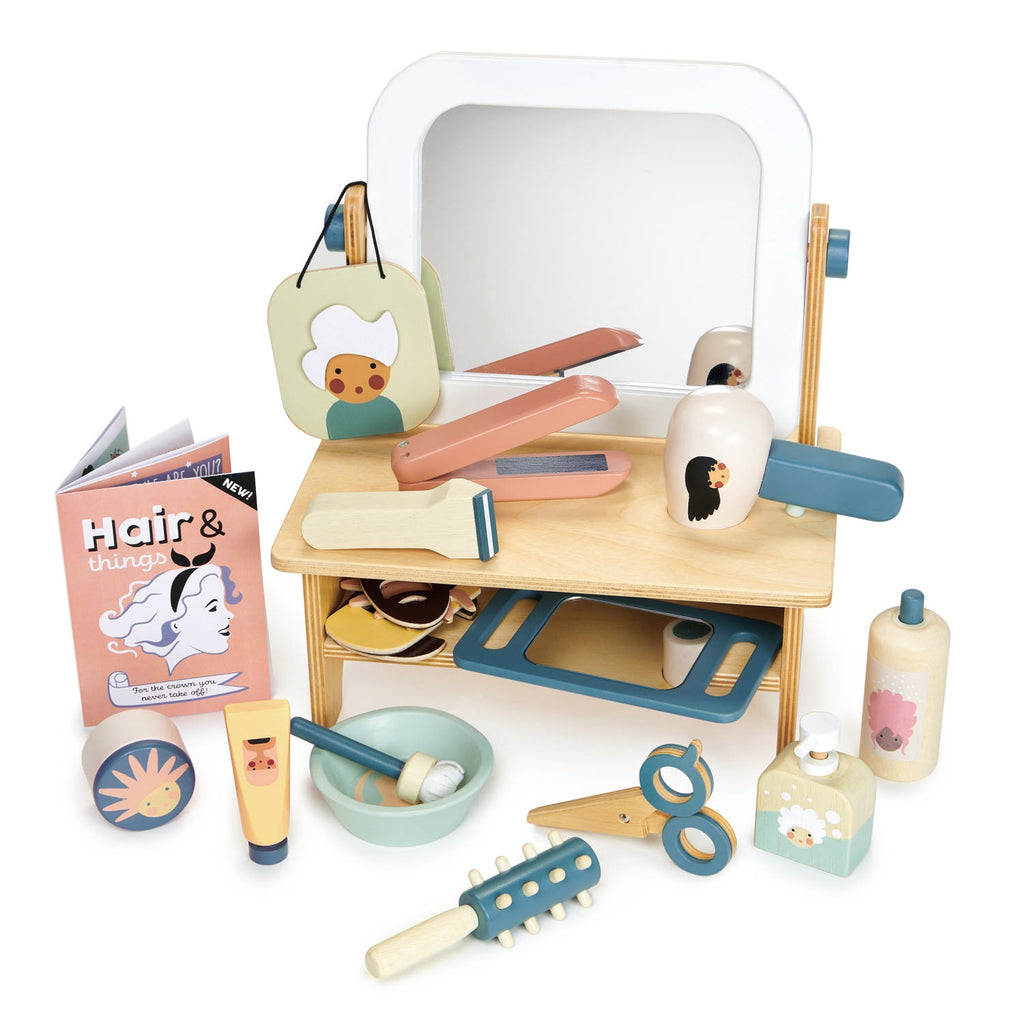 Wooden Tender Leaf Hair Salon Playset