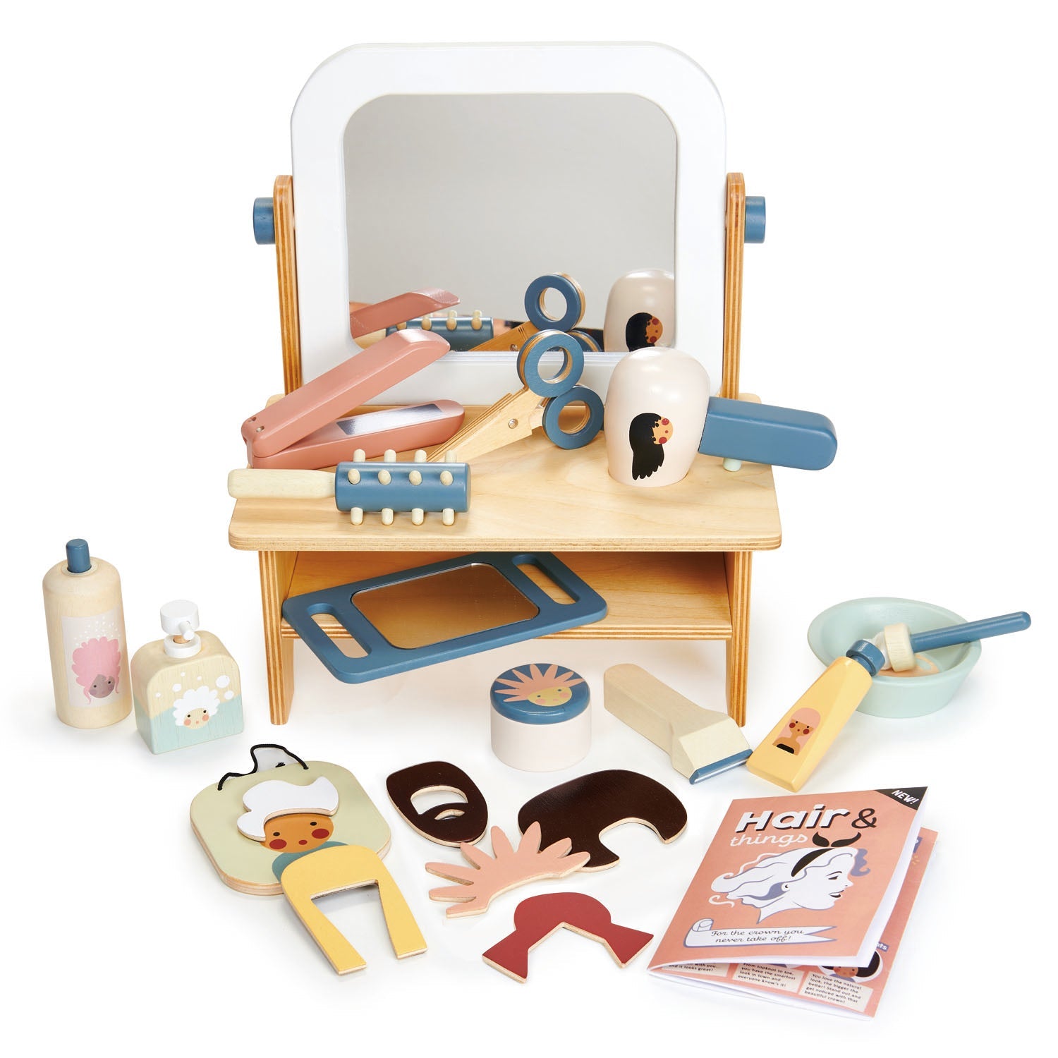 Wooden Tender Leaf Hair Salon Playset