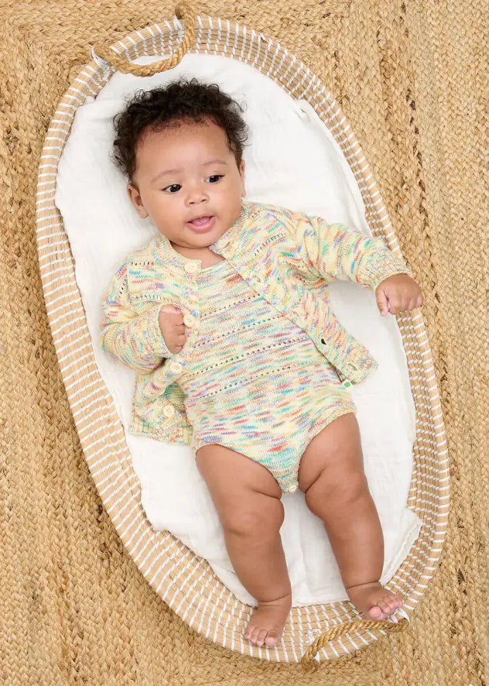 The bonniemob Space-Dye Organic Cotton Baby & Kids Cardigan- Meteor - Baby&More