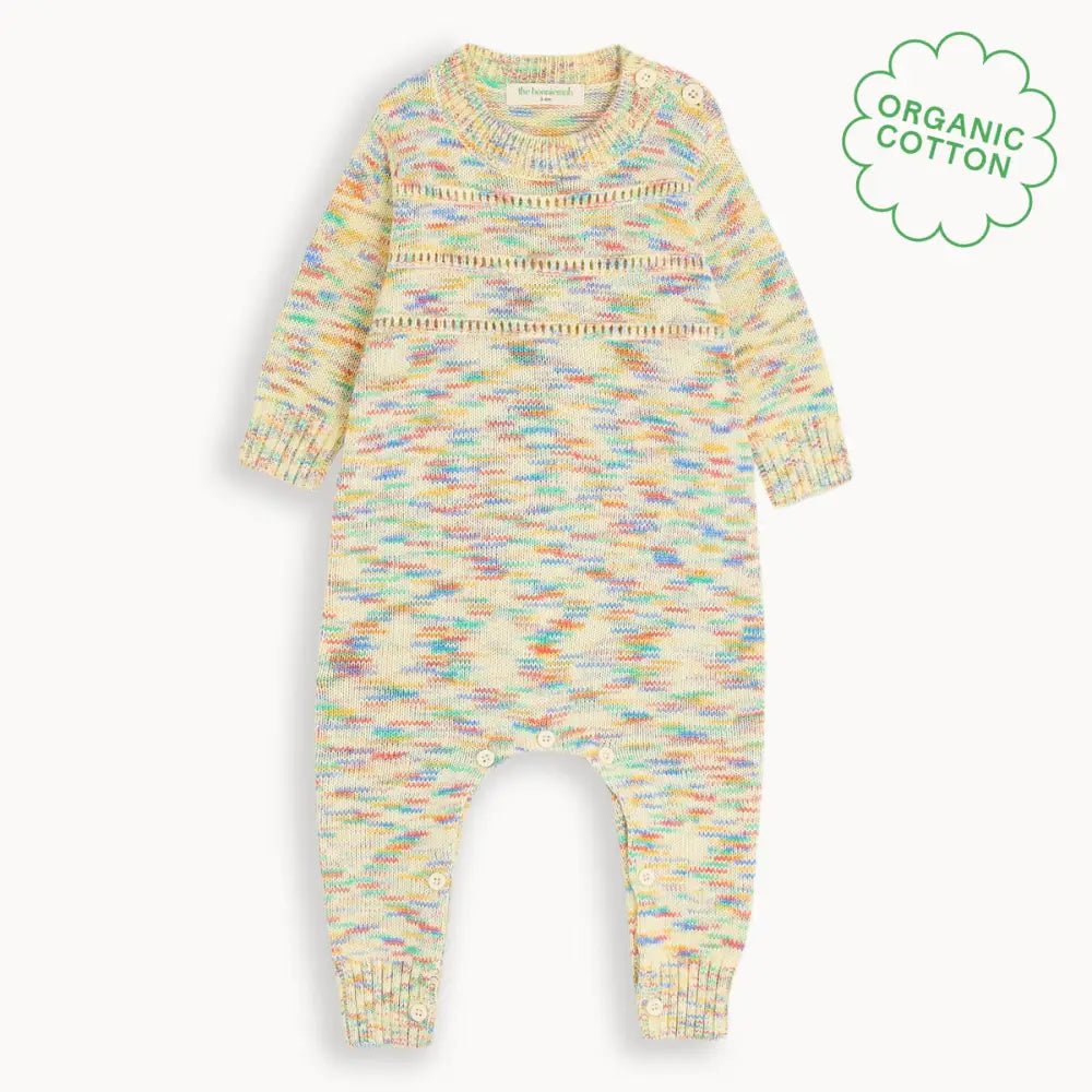 The bonniemob Space-Dye Organic Cotton Knitted Baby Onesie - Baby&More