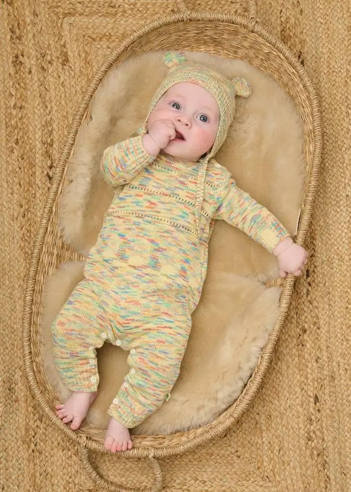 The bonniemob Space-Dye Organic Cotton Knitted Baby Onesie - Baby&More