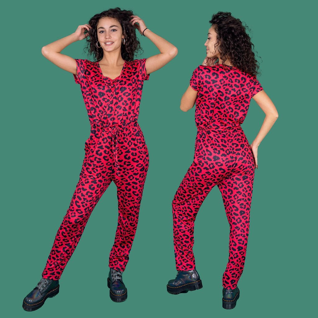 The Breastfeeding Jumpsuit - Red Leopard - Baby&More