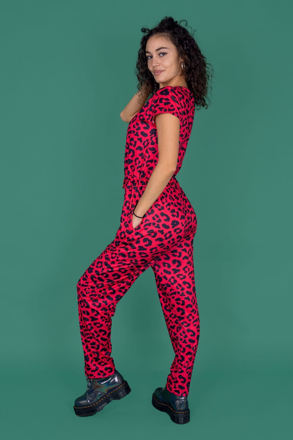 The Breastfeeding Jumpsuit - Red Leopard - Baby&More