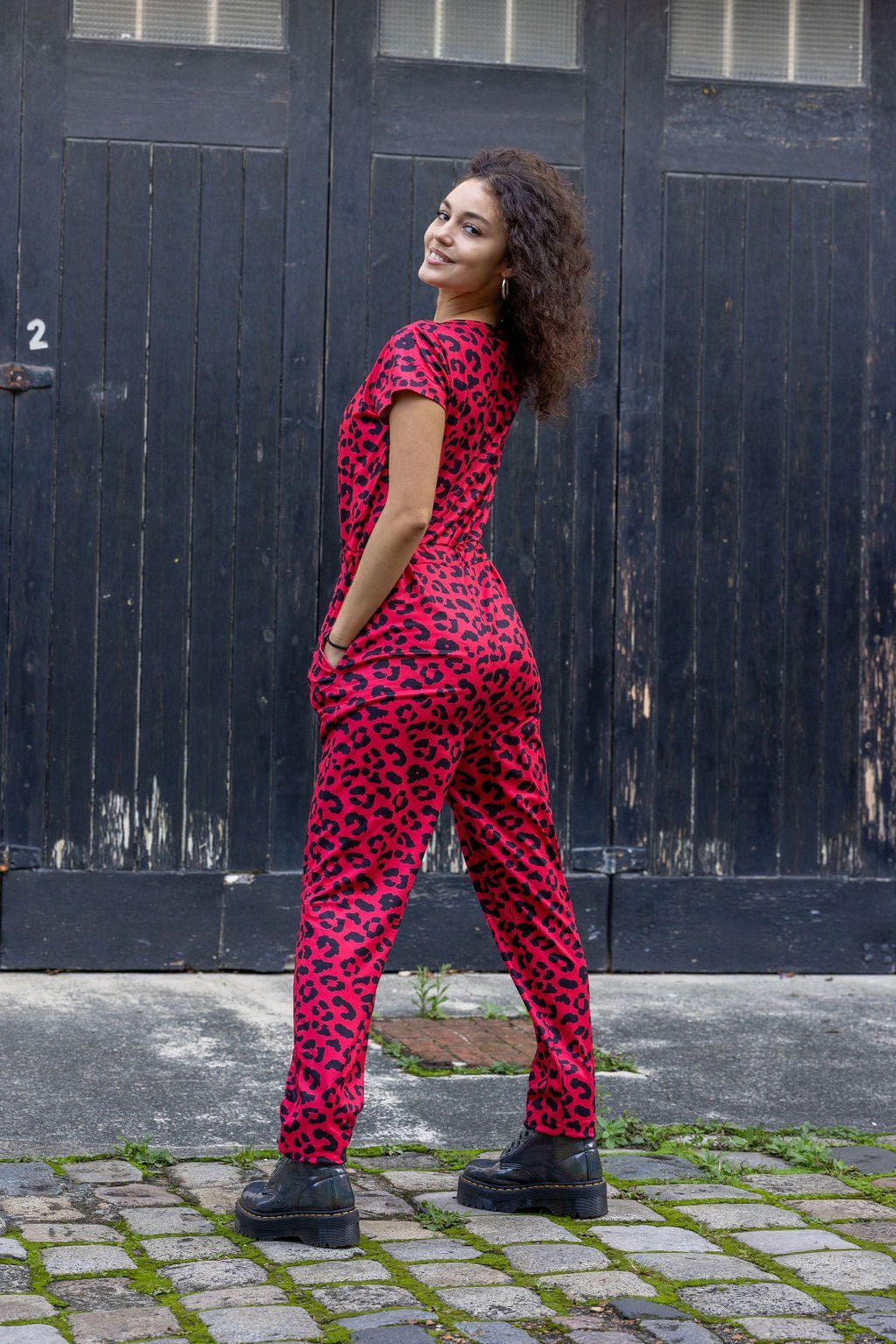 The Breastfeeding Jumpsuit - Red Leopard - Baby&More