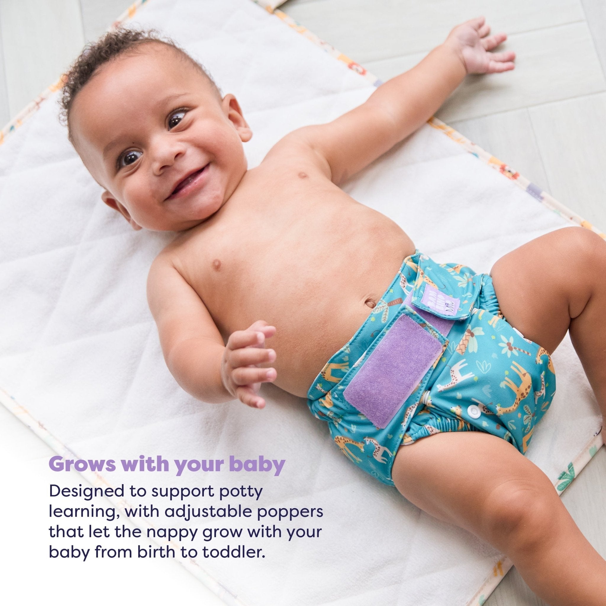 The Essentials Reusable Nappy Bundle - Wild Life & Pastels - Baby&More