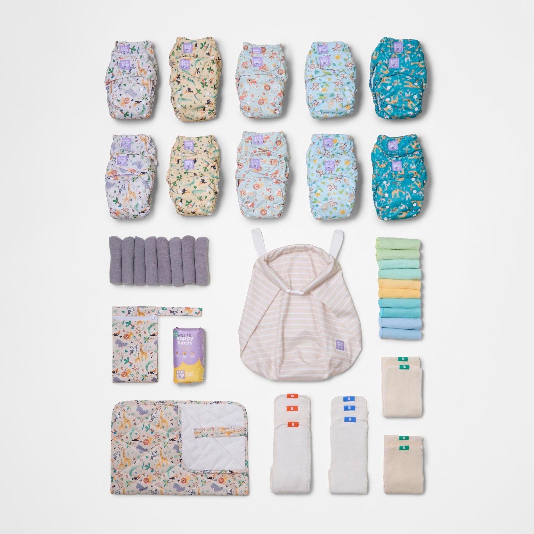 The Everything Reusable Nappy Bundle - Wild Life - Baby&More